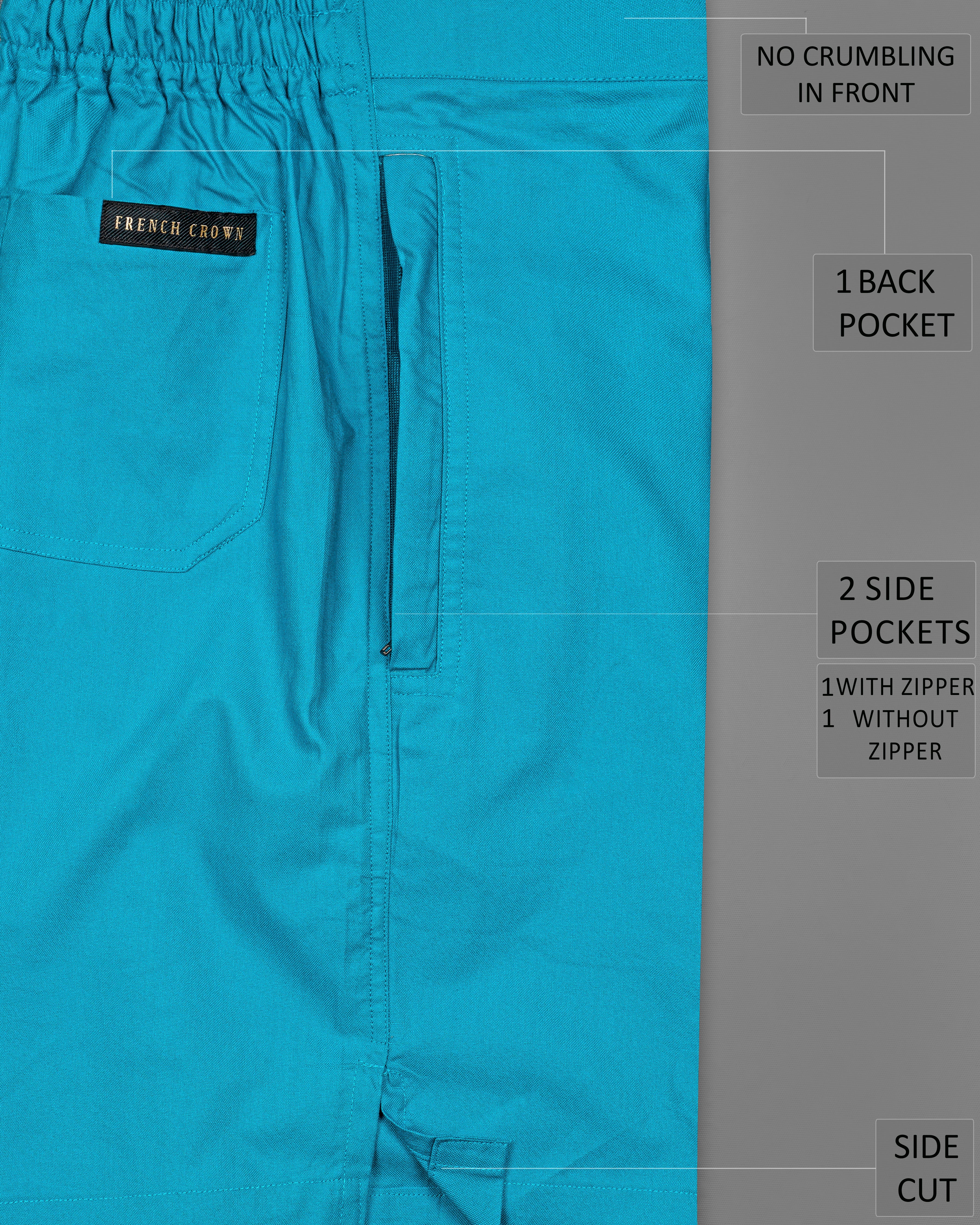 Cerulean Blue Royal Oxford Shorts SR242-28, SR242-30, SR242-32, SR242-34, SR242-36, SR242-38, SR242-40, SR242-42, SR242-44