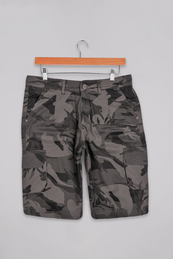 Scorpion Brown with Fuscous Green Camouflage Cargo Shorts