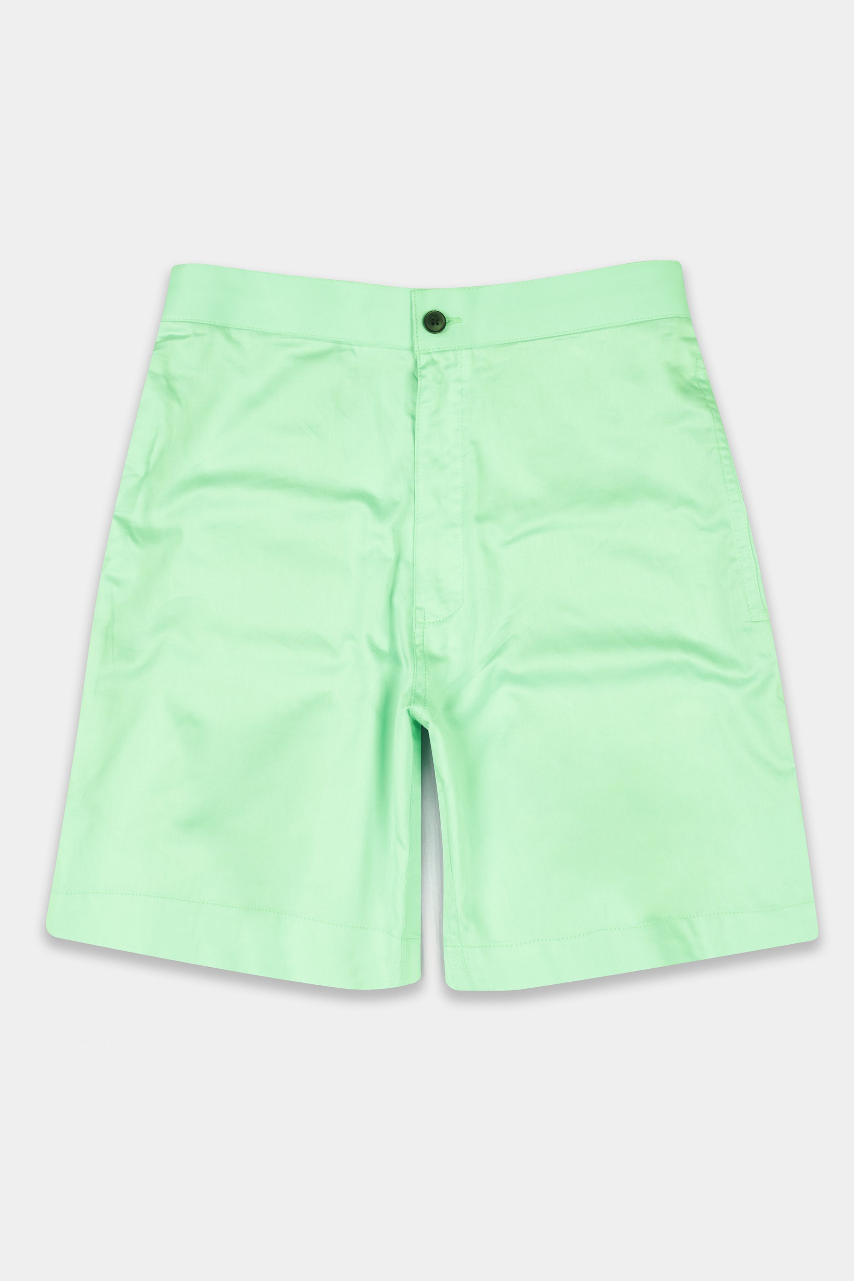 Fringy Green Plain-Solid Premium Cotton Shorts For Men