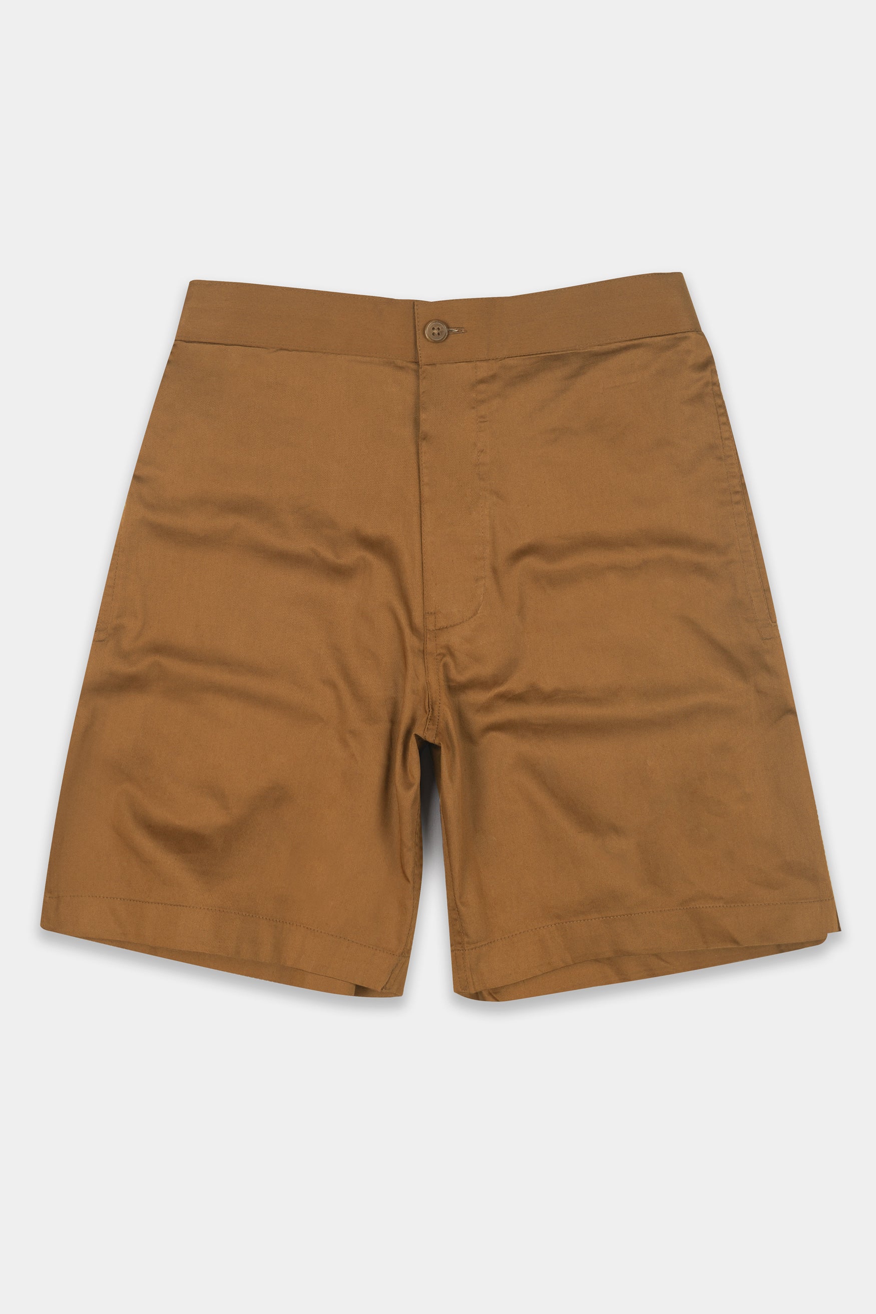 Sepia Brown Subtle Sheen Super Soft Premium Cotton Shorts