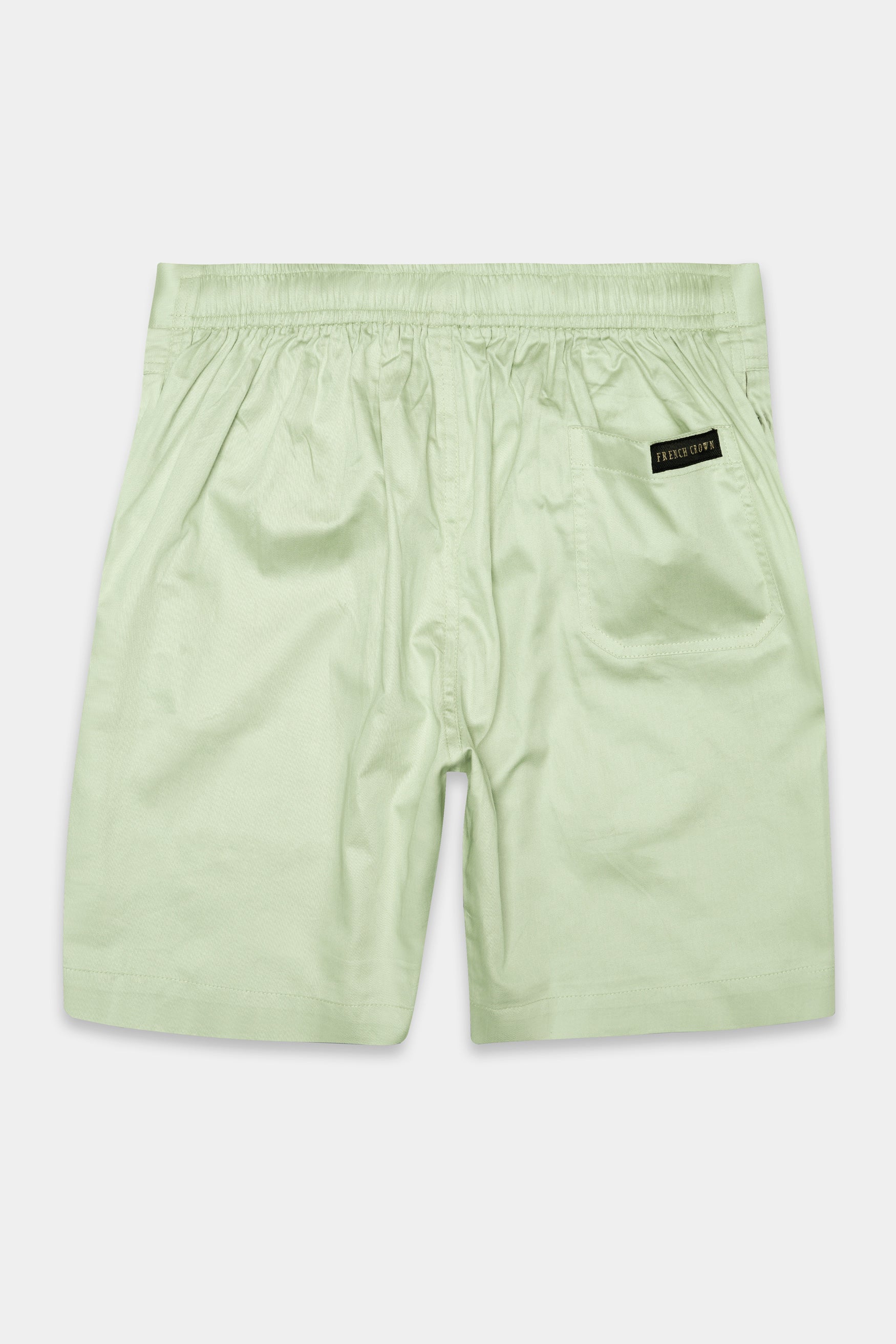 Sprout Green Subtle Sheen Super Soft Premium Cotton Shorts