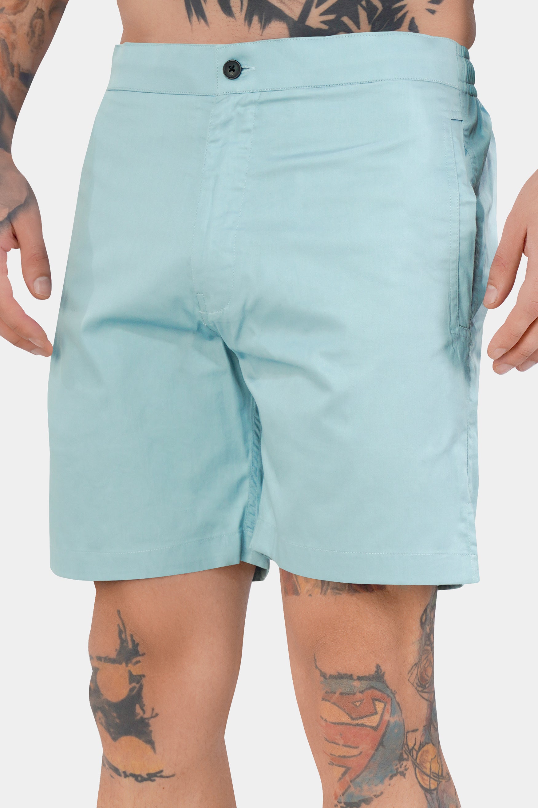 Ziggurat Blue Subtle Sheen Super Soft Premium Cotton Shorts SR306-28,  SR306-30,  SR306-32,  SR306-34,  SR306-36,  SR306-38,  SR306-40,  SR306-42,  SR306-44