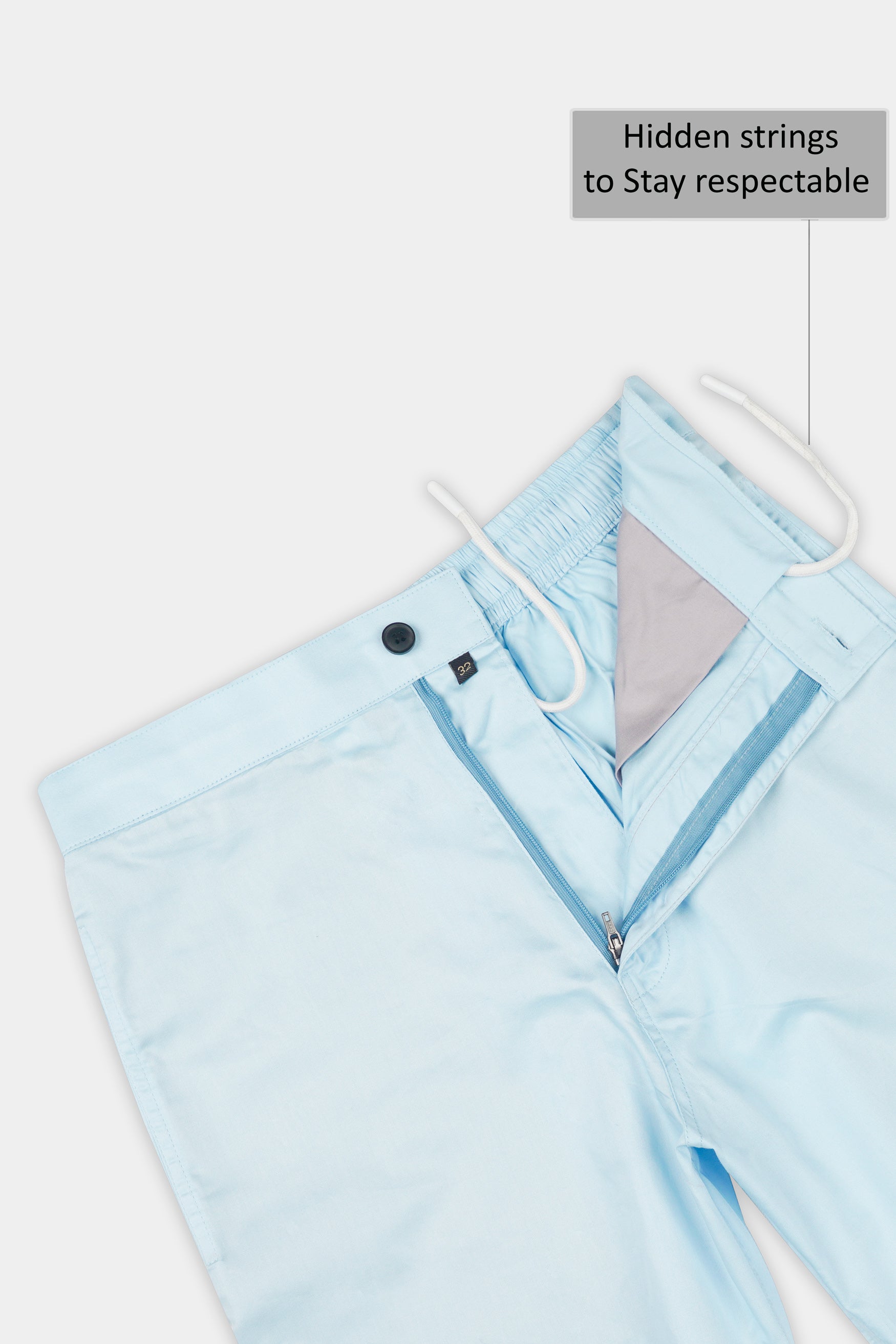 Mercury Blue Subtle Sheen Super Soft Premium Cotton Shorts SR308-28,  SR308-30,  SR308-32,  SR308-34,  SR308-36,  SR308-38,  SR308-40,  SR308-42,  SR308-44