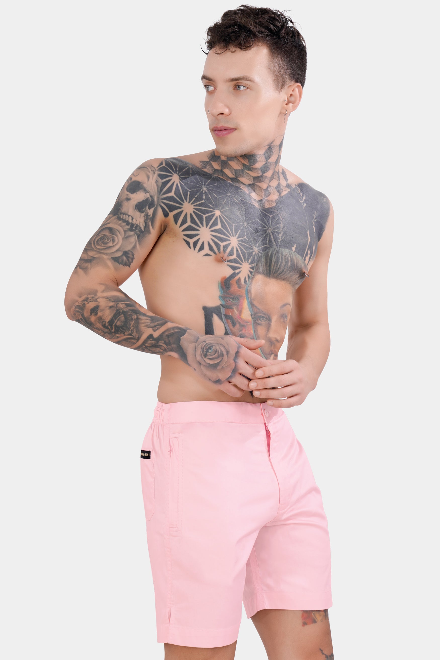 Cavern Pink Subtle Sheen Super Soft Premium Cotton Shorts SR310-28,  SR310-30,  SR310-32,  SR310-34,  SR310-36,  SR310-38,  SR310-40,  SR310-42,  SR310-44