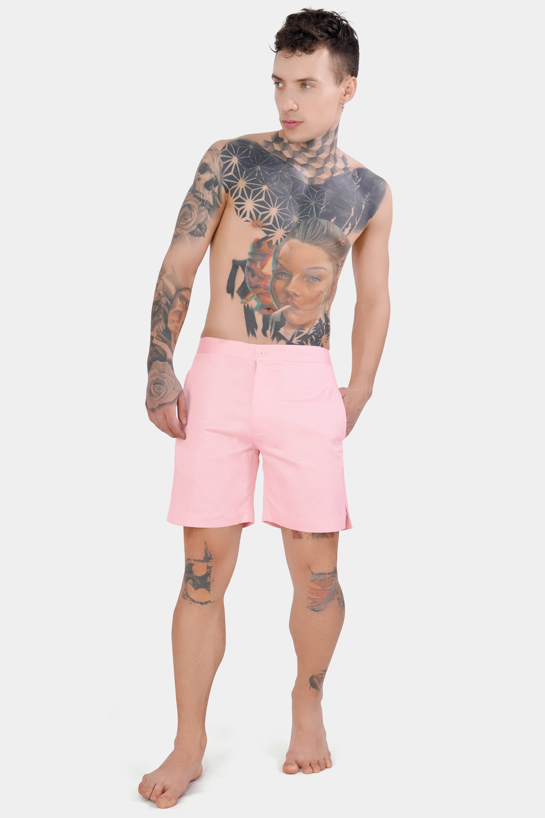 Cavern Pink Subtle Sheen Super Soft Premium Cotton Shorts SR310-28,  SR310-30,  SR310-32,  SR310-34,  SR310-36,  SR310-38,  SR310-40,  SR310-42,  SR310-44