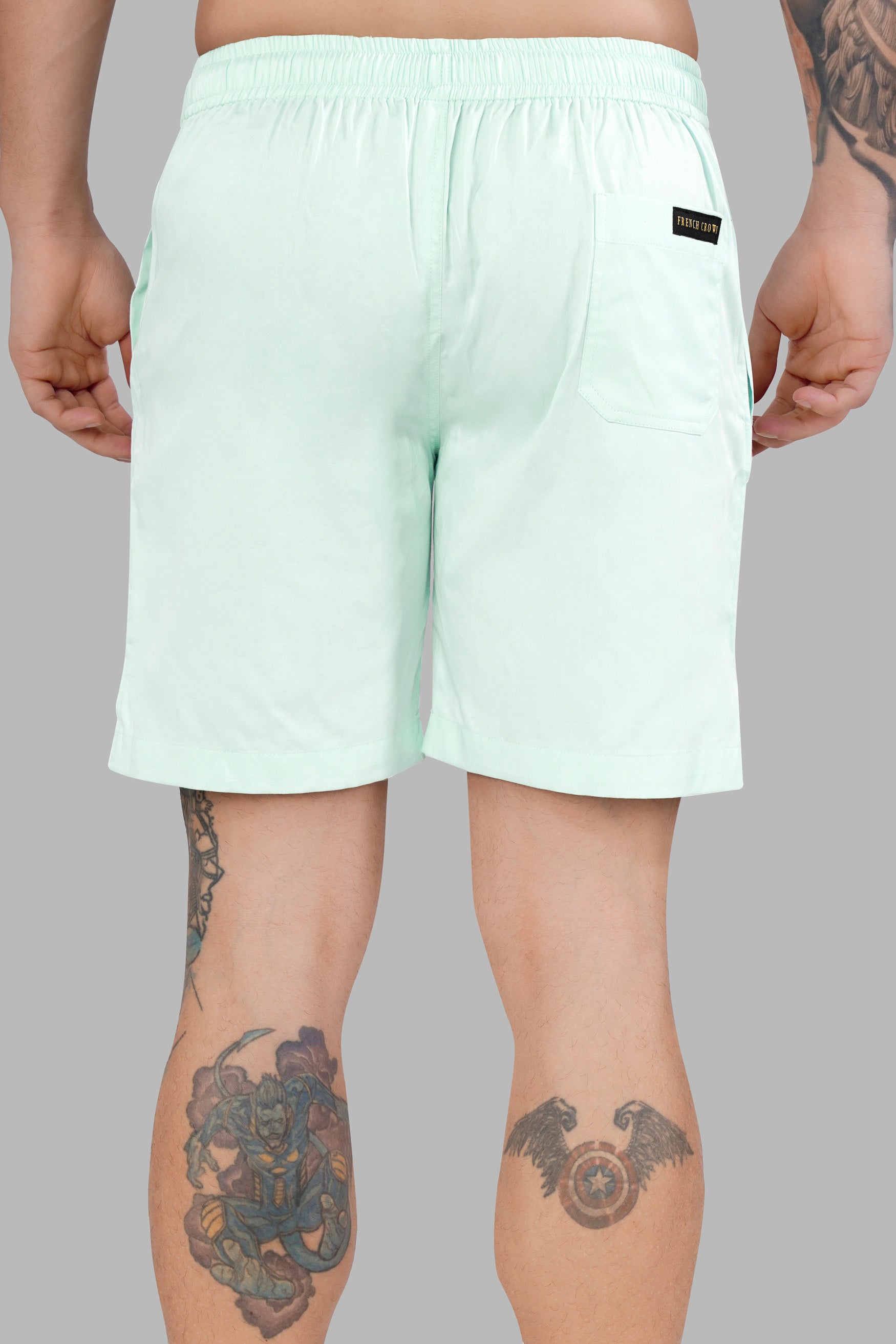 Iceberg Green Subtle Sheen Super Soft Premium Cotton Shorts SR311-28,  SR311-30,  SR311-32,  SR311-34,  SR311-36,  SR311-38,  SR311-40,  SR311-42,  SR311-44