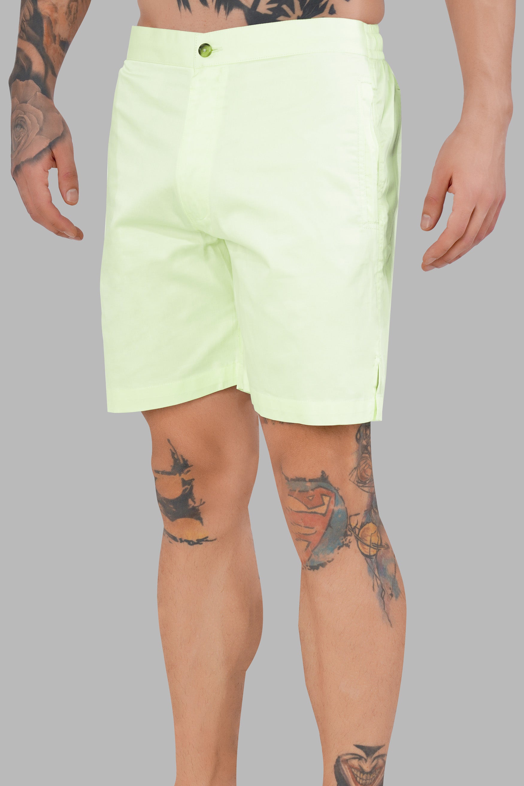 Nyanza Green Subtle Sheen Super Soft Premium Cotton Shorts SR312-28,  SR312-30,  SR312-32,  SR312-34,  SR312-36,  SR312-38,  SR312-40,  SR312-42,  SR312-44