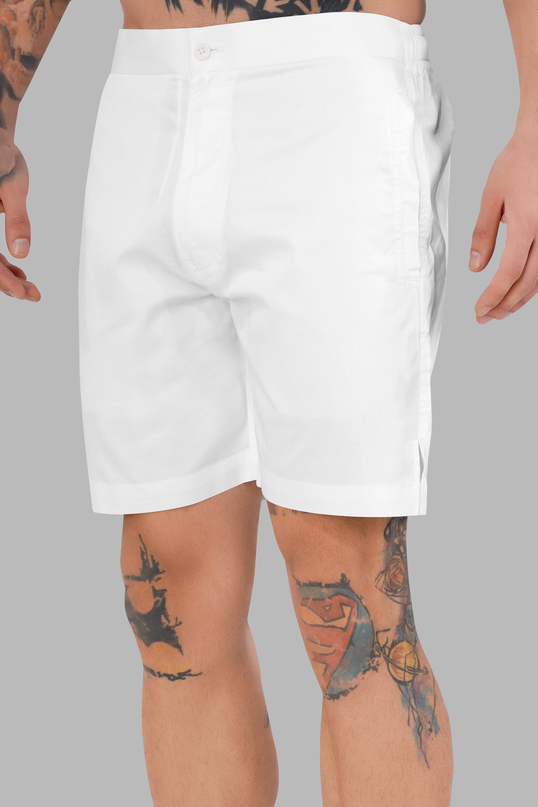 Bright White Subtle Sheen Super Soft Premium Cotton Shorts SR316-28,  SR316-30,  SR316-32,  SR316-34,  SR316-36,  SR316-38,  SR316-40,  SR316-42,  SR316-44