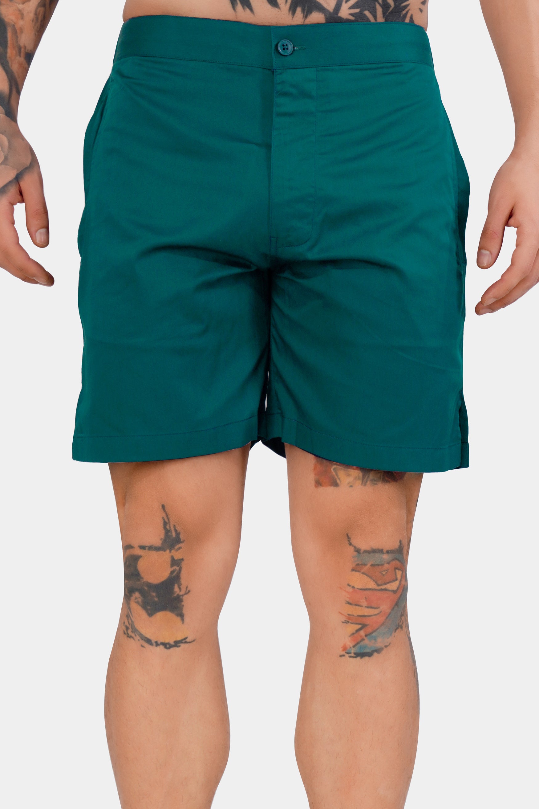 Tarawera Green Subtle Sheen Super Soft Premium Cotton Shorts SR318-28,  SR318-30,  SR318-32,  SR318-34,  SR318-36,  SR318-38,  SR318-40,  SR318-42,  SR318-44