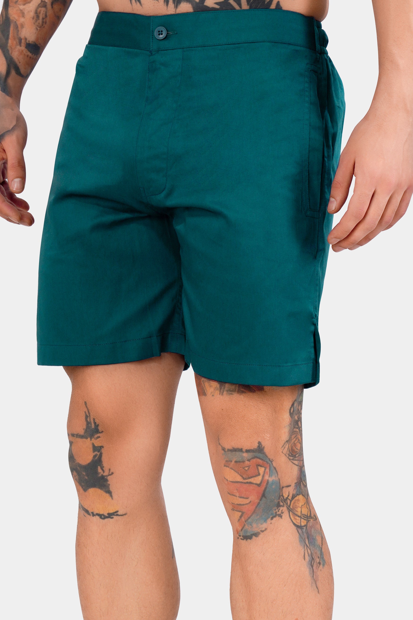 Tarawera Green Subtle Sheen Super Soft Premium Cotton Shorts SR318-28,  SR318-30,  SR318-32,  SR318-34,  SR318-36,  SR318-38,  SR318-40,  SR318-42,  SR318-44