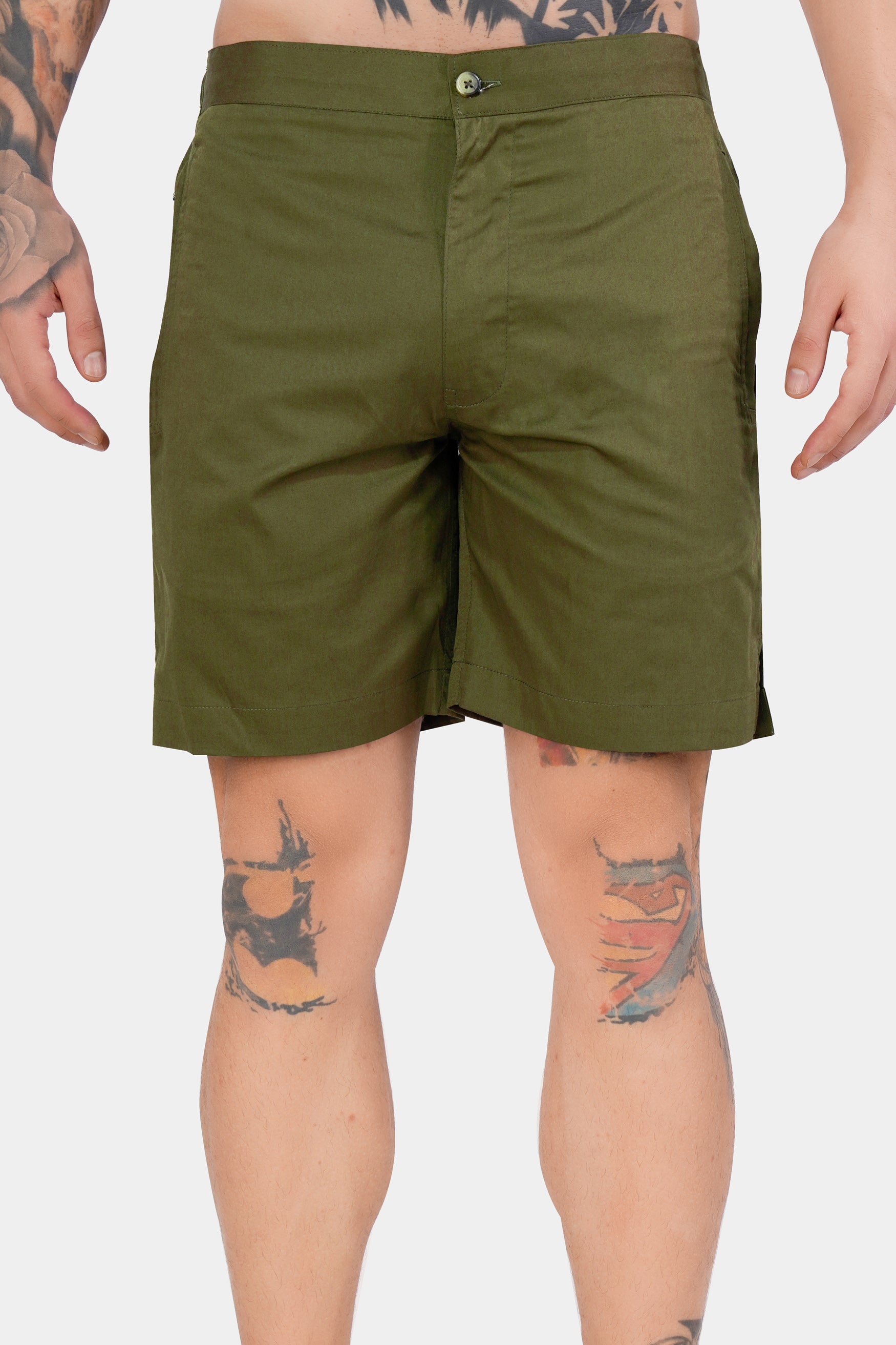 Camo Green Subtle Sheen Super Soft Premium Cotton Shorts SR319-28,  SR319-30,  SR319-32,  SR319-34,  SR319-36,  SR319-38,  SR319-40,  SR319-42,  SR319-44