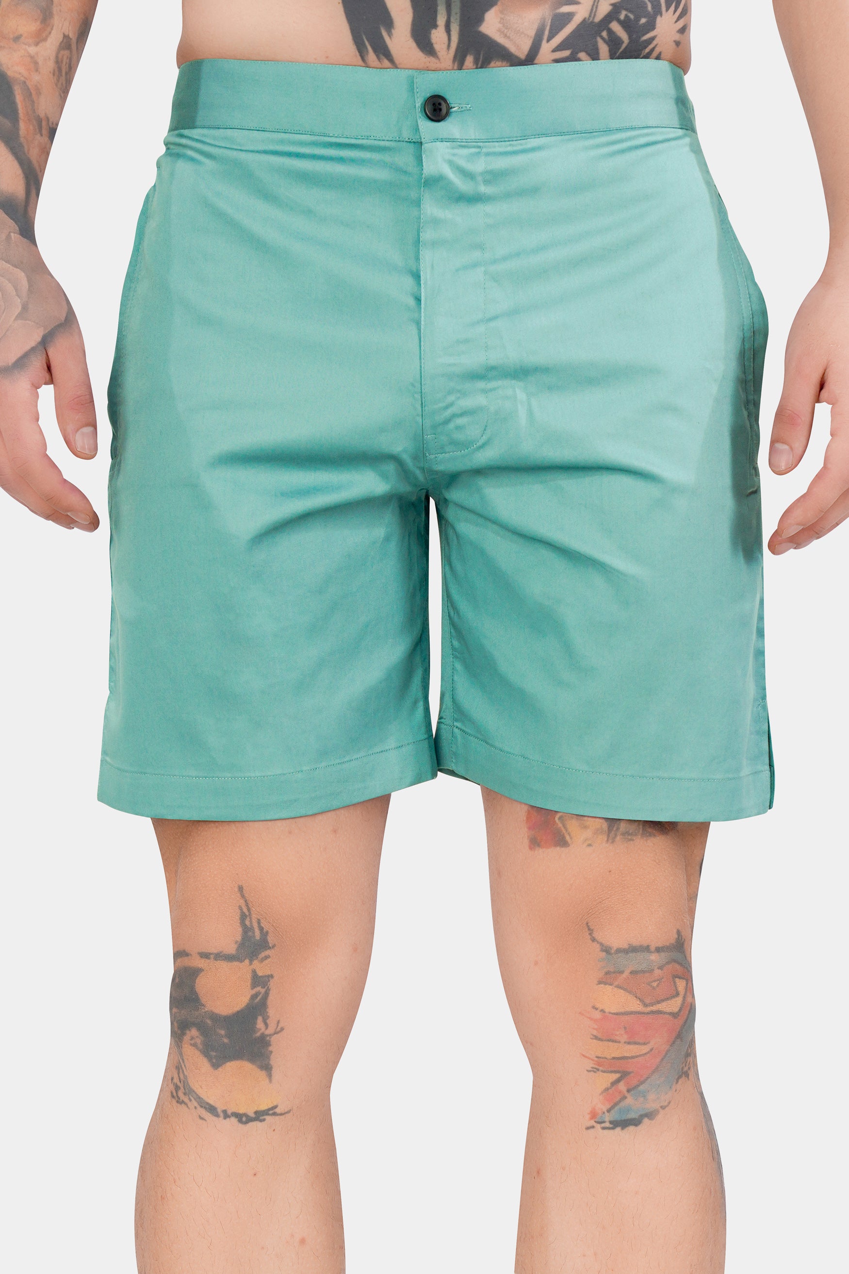 Nymph Green Subtle Sheen Super Soft Premium Cotton Shorts SR330-28,  SR330-30,  SR330-32,  SR330-34,  SR330-36,  SR330-38,  SR330-40,  SR330-42,  SR330-44