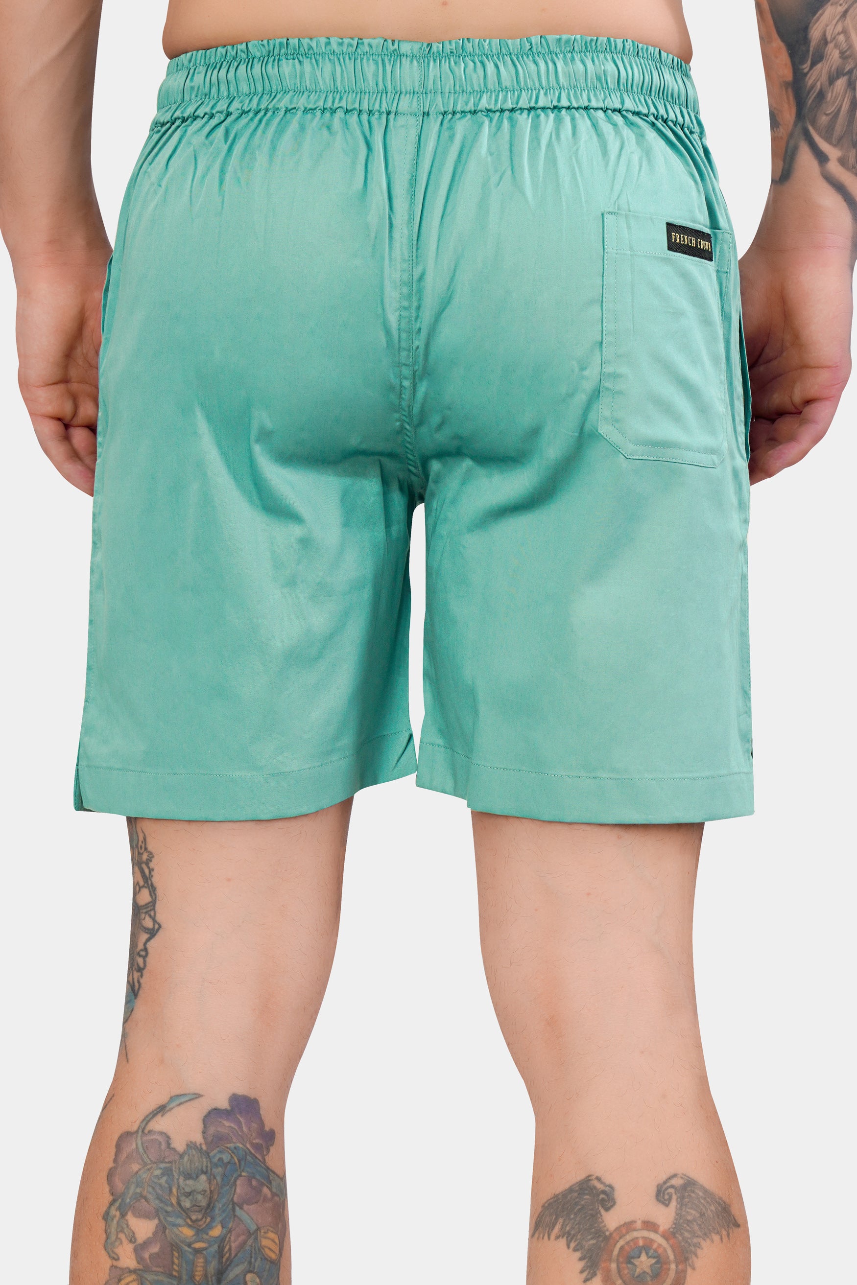 Nymph Green Subtle Sheen Super Soft Premium Cotton Shorts SR330-28,  SR330-30,  SR330-32,  SR330-34,  SR330-36,  SR330-38,  SR330-40,  SR330-42,  SR330-44