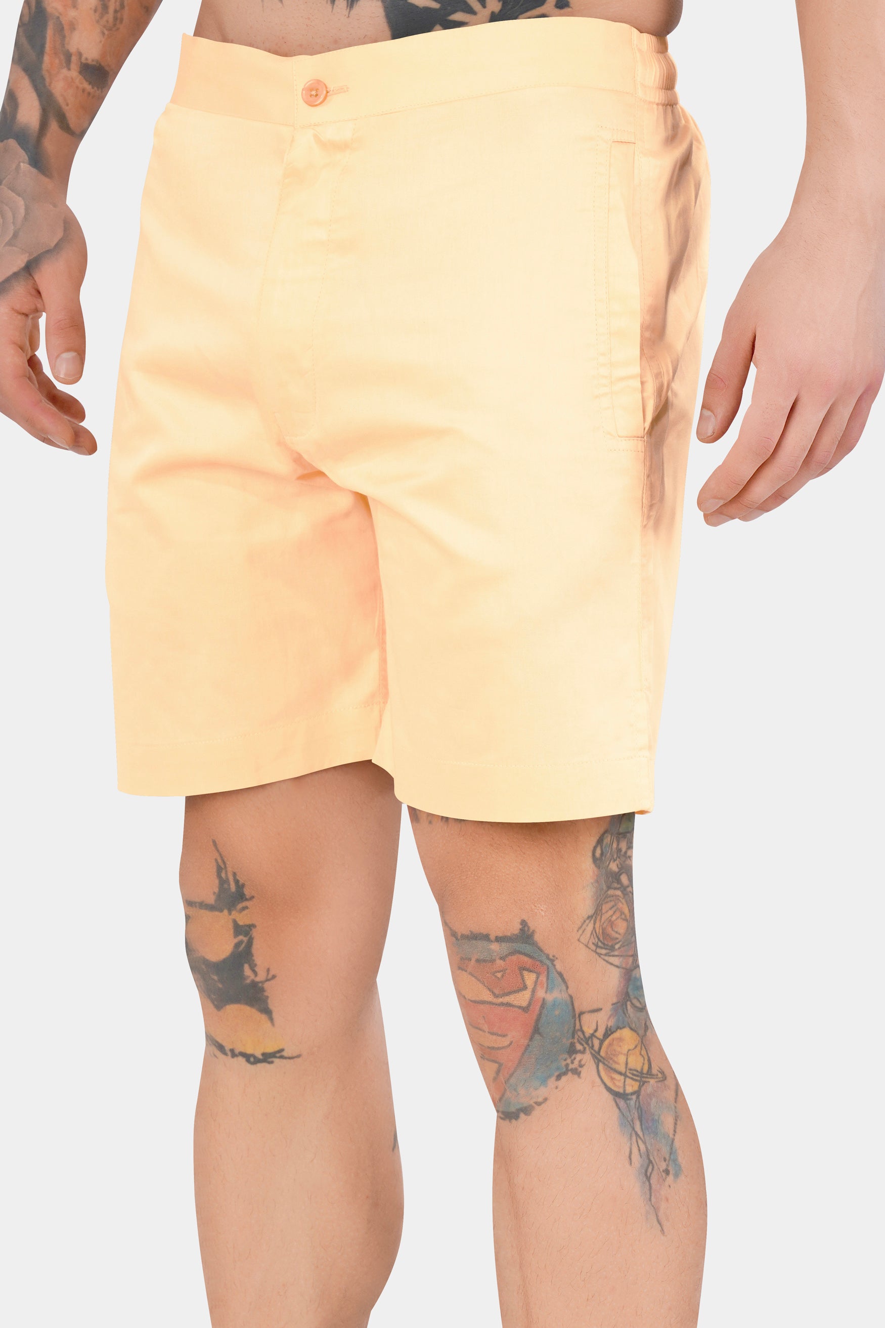 Blond Cream Subtle Sheen Super Soft Premium Cotton Shorts SR338-28,  SR338-30,  SR338-32,  SR338-34,  SR338-36,  SR338-38,  SR338-40,  SR338-42,  SR338-44