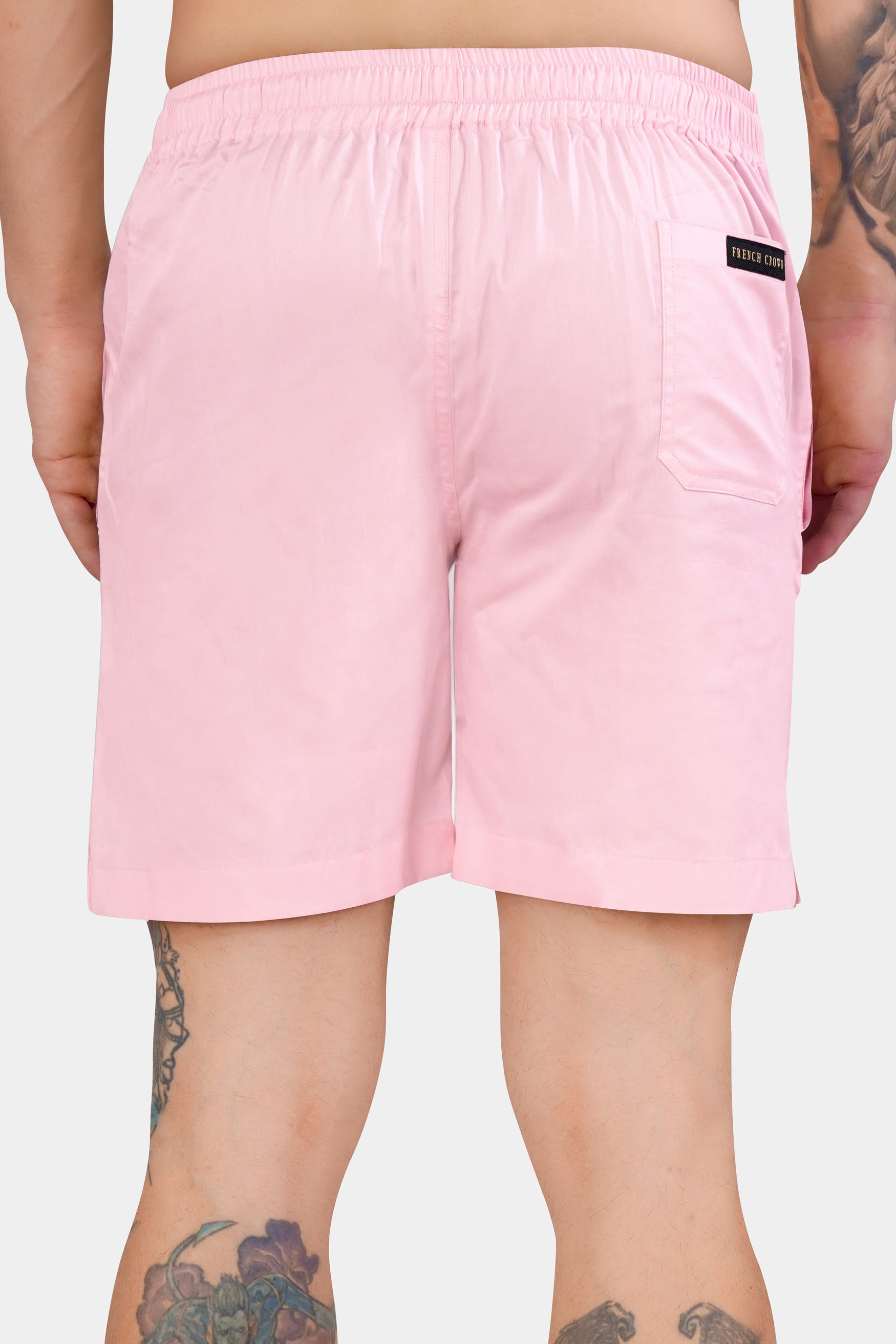 Misty Rose Pink Subtle Sheen Super Soft Premium Cotton Shorts SR340-28,  SR340-30,  SR340-32,  SR340-34,  SR340-36,  SR340-38,  SR340-40,  SR340-42,  SR340-44