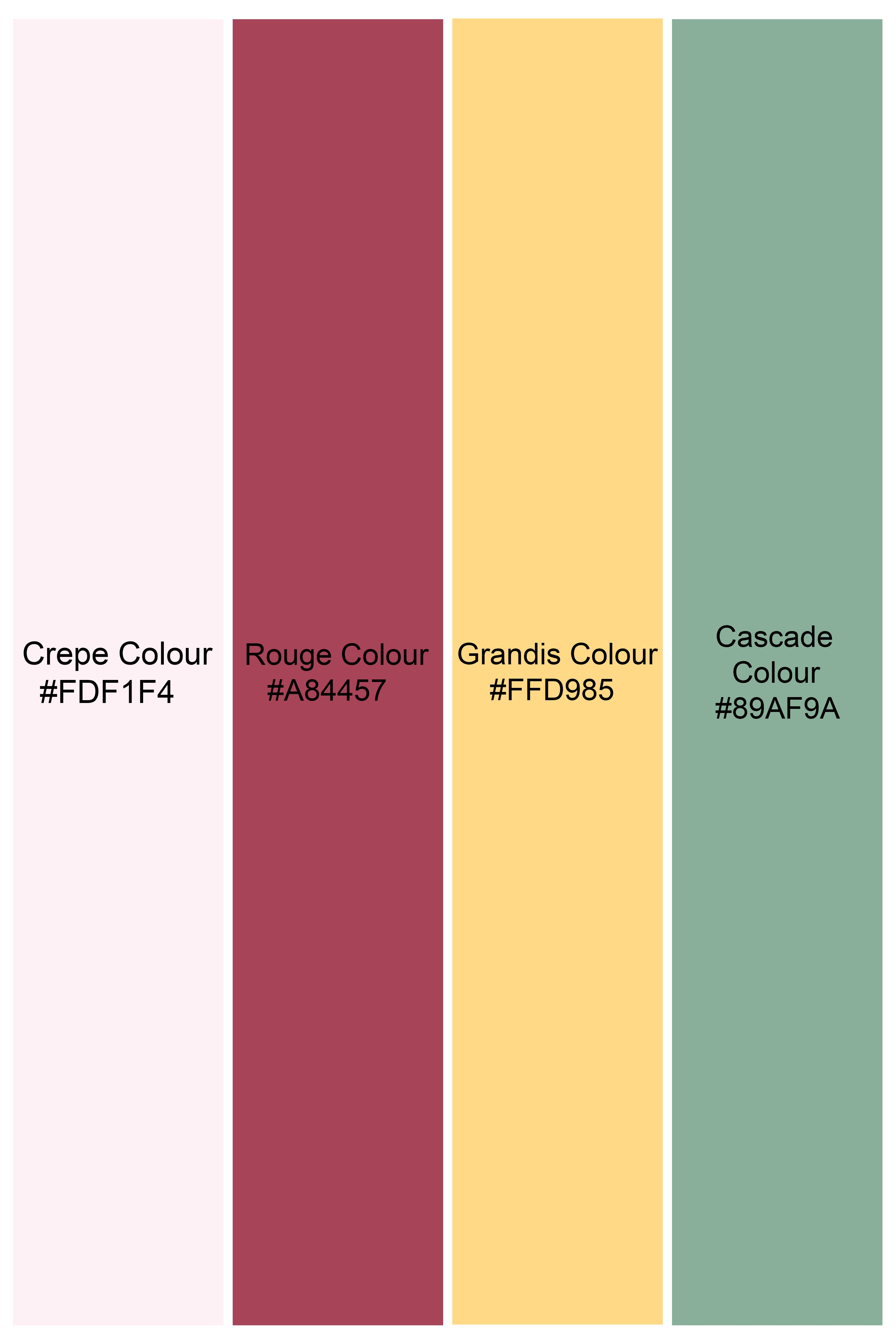 Crepe Pink with Grandis Yellow Multicolor Printed Premium Cotton Shorts SR345-28,  SR345-30,  SR345-32,  SR345-34,  SR345-36,  SR345-38,  SR345-40,  SR345-42,  SR345-44