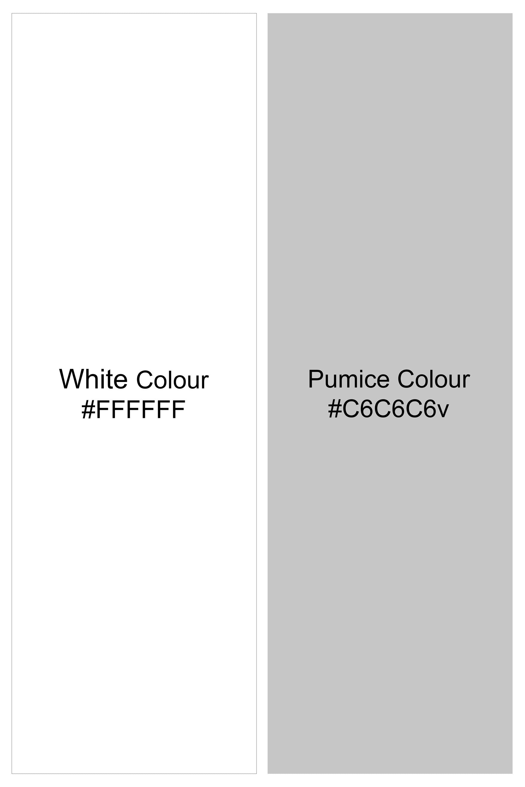 Bright White with Pumice Gray Printed Subtle Sheen Super Soft Premium Cotton Shorts SR355-28,  SR355-30,  SR355-32,  SR355-34,  SR355-36,  SR355-38,  SR355-40,  SR355-42,  SR355-44