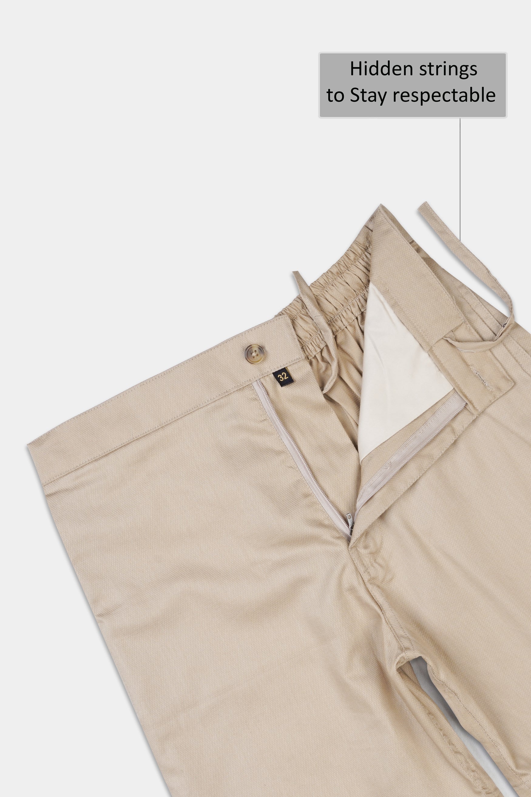 Parchment Cream Dobby Textured Giza Cotton Shorts SR365-28, SR365-30, SR365-32, SR365-34, SR365-36, SR365-38, SR365-40, SR365-42, SR365-44