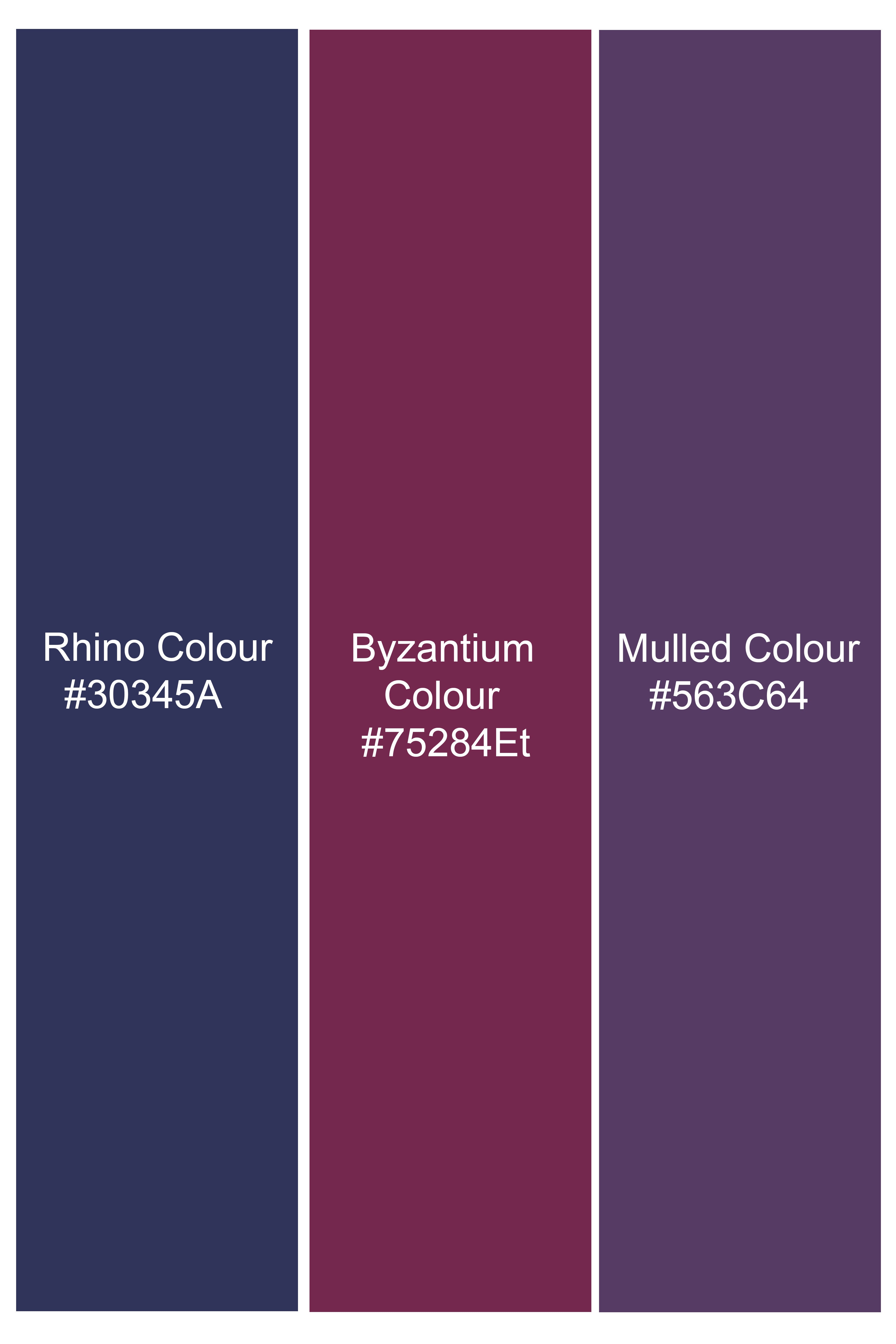 Rhino Blue with Byzantium Pink Striped Chambray Shorts SR366-28, SR366-30, SR366-32, SR366-34, SR366-36, SR366-38, SR366-40, SR366-42, SR366-44