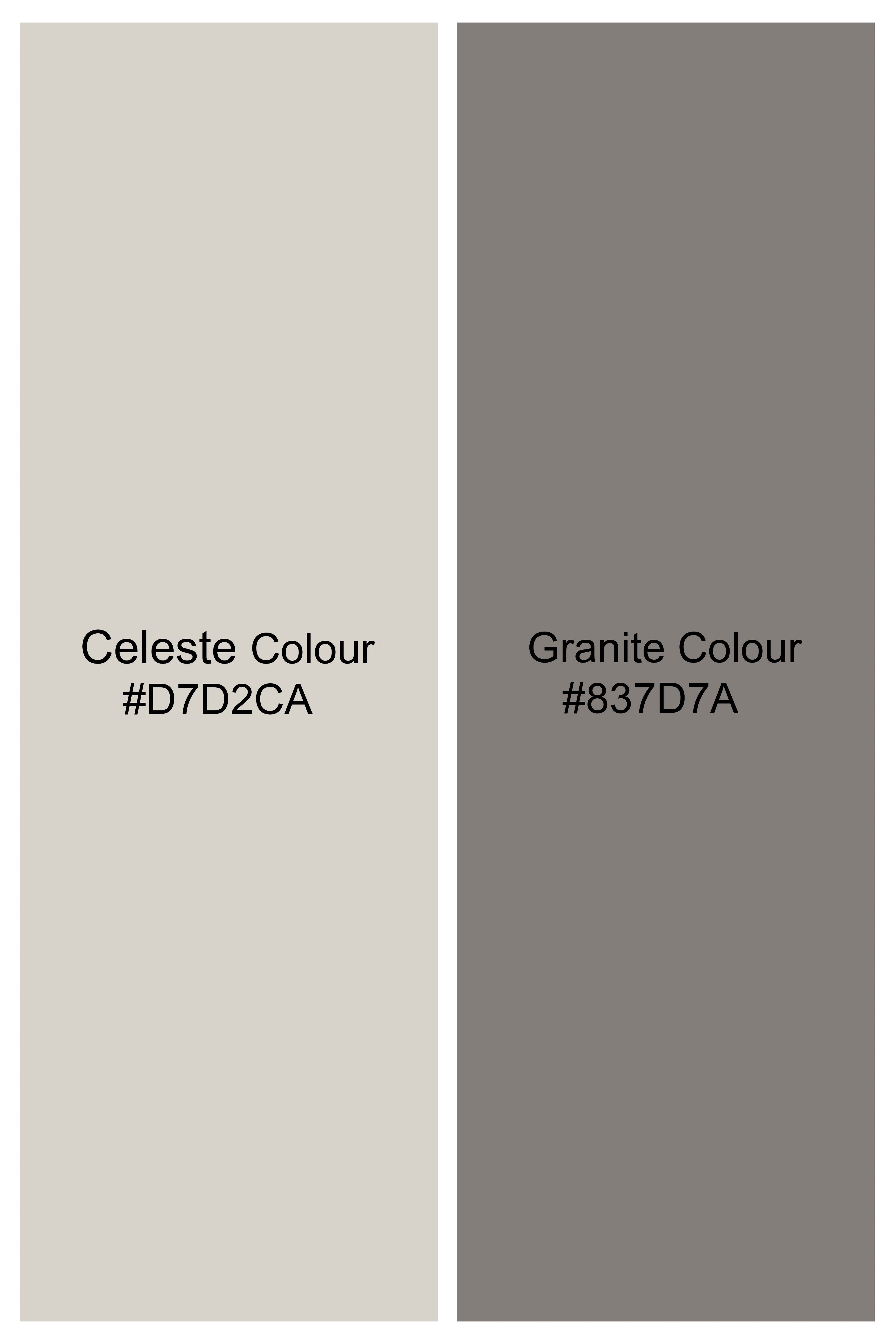 Celeste Cream Checkered Luxurious Linen Shorts SR379-28, SR379-30, SR379-32, SR379-34, SR379-36, SR379-38, SR379-40, SR379-42, SR379-44