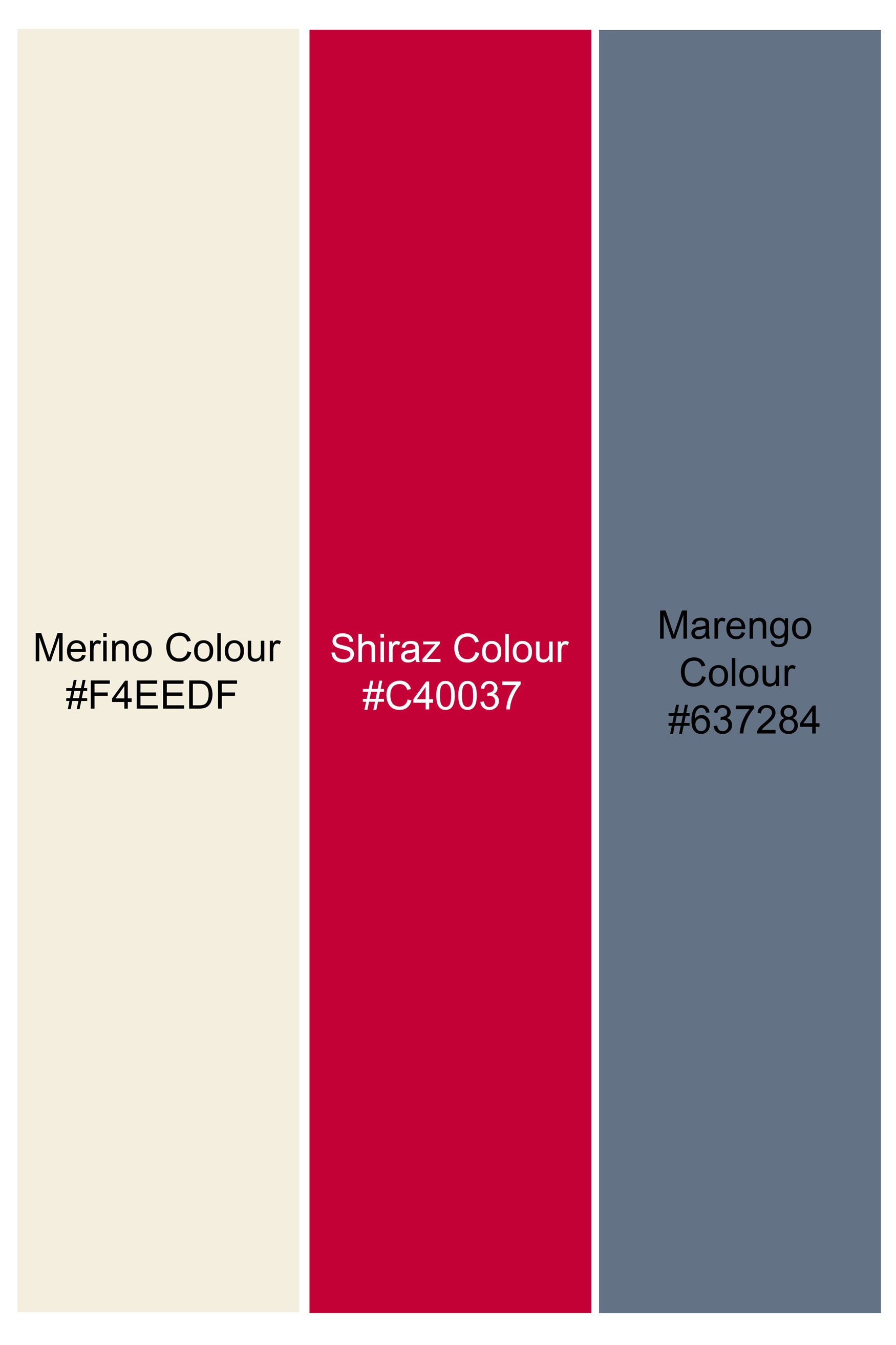 Merino Cream and Shiraz Red Ditsy Printed Premium Cotton Shorts SR395-28, SR395-30, SR395-32, SR395-34, SR395-36, SR395-38, SR395-40, SR395-42, SR395-44