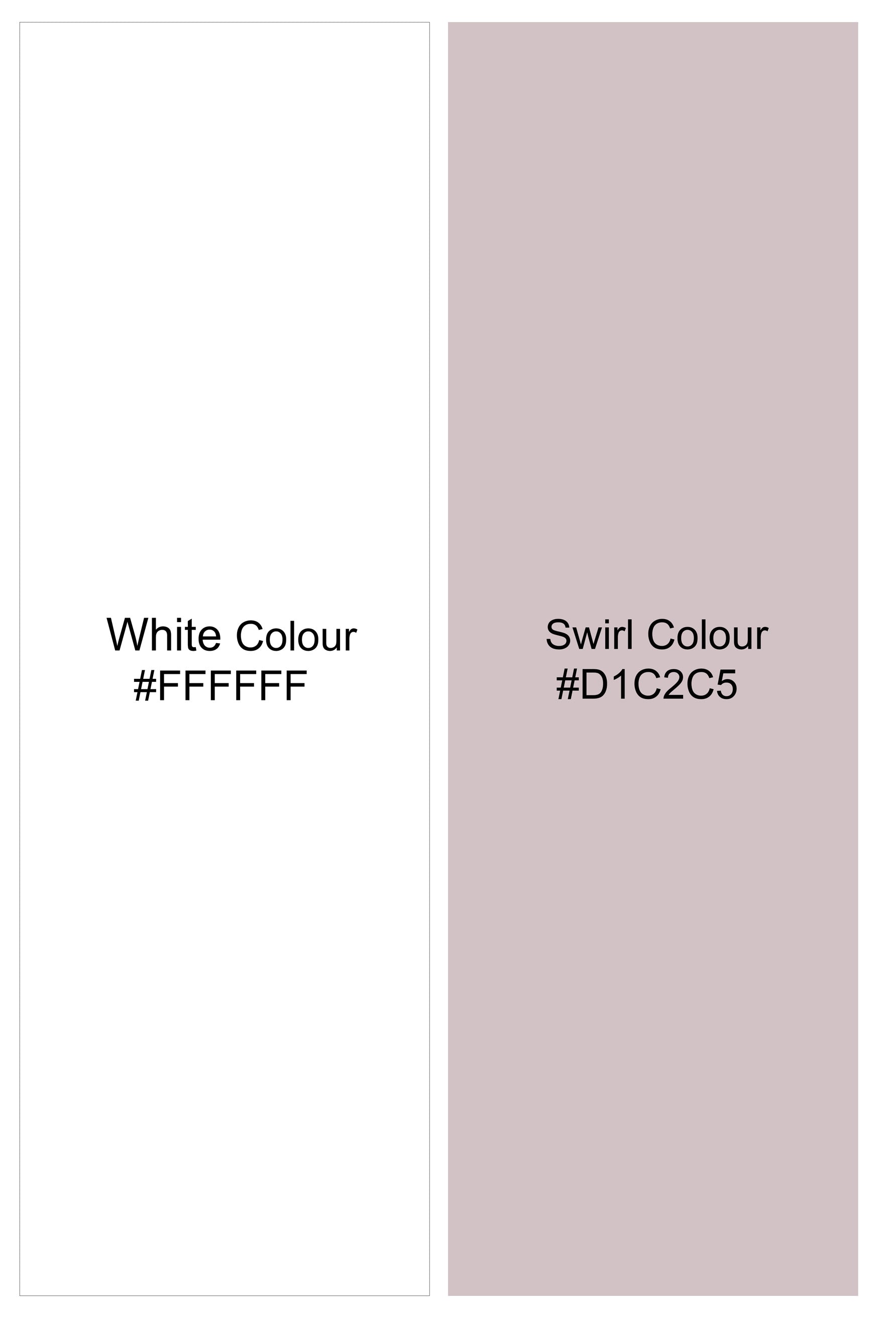 Bright White and Swirl Pink Striped Premium Cotton Shorts SR400-28, SR400-30, SR400-32, SR400-34, SR400-36, SR400-38, SR400-40, SR400-42, SR400-44