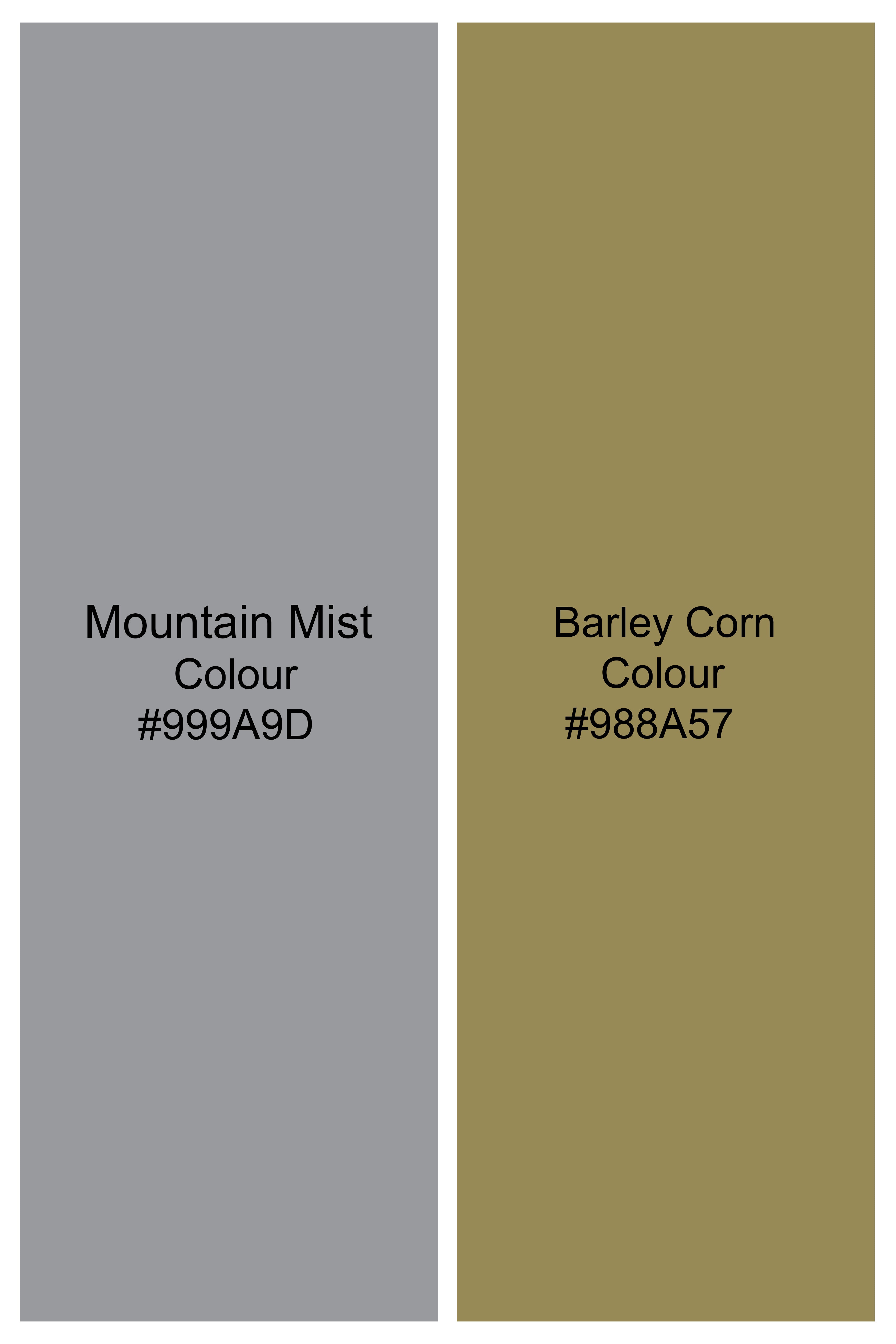 Mountain Mist Gray and Barley yellow Wine Prints Premium Cotton Shorts