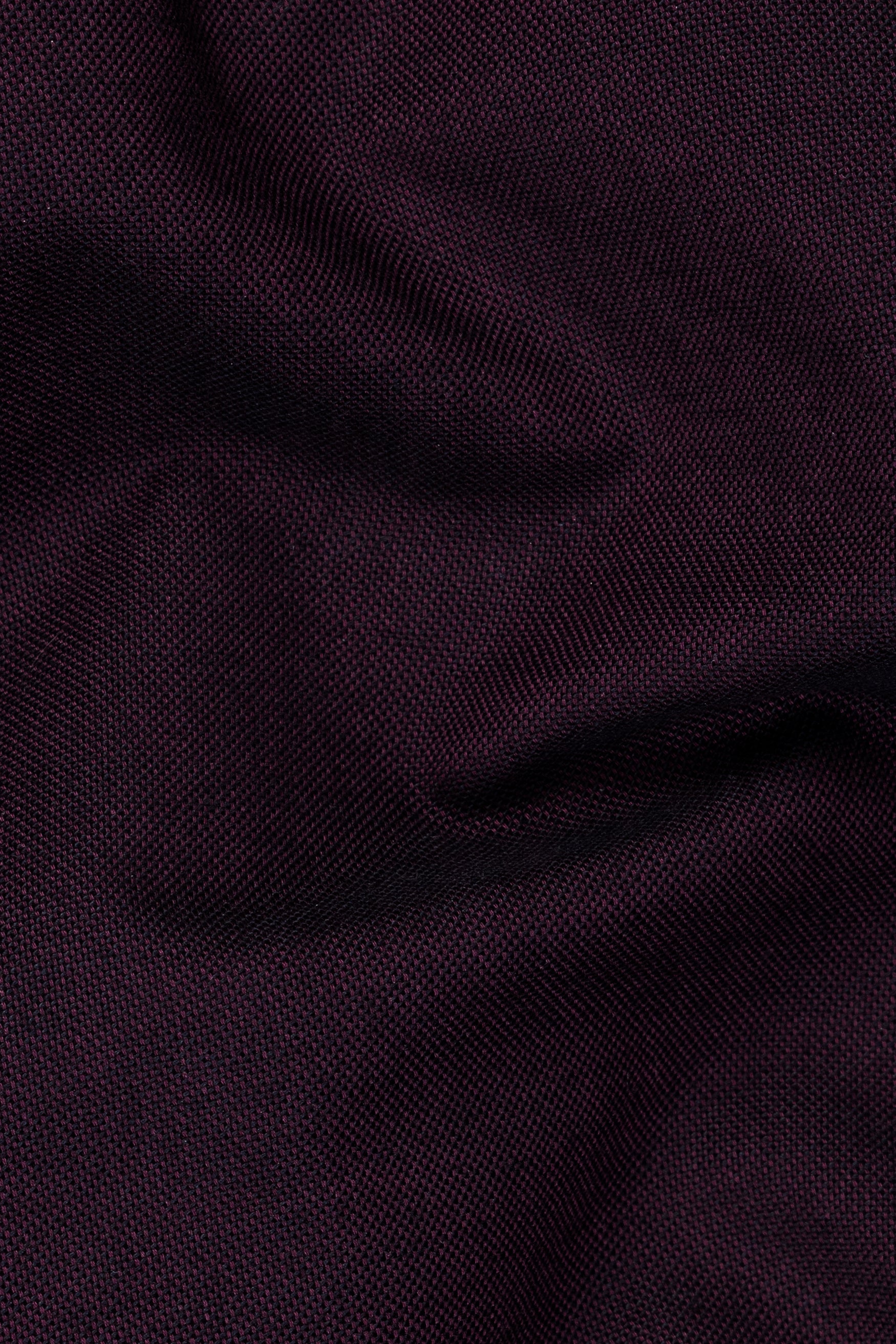 Wine Purple Textured Royal Oxford Shorts