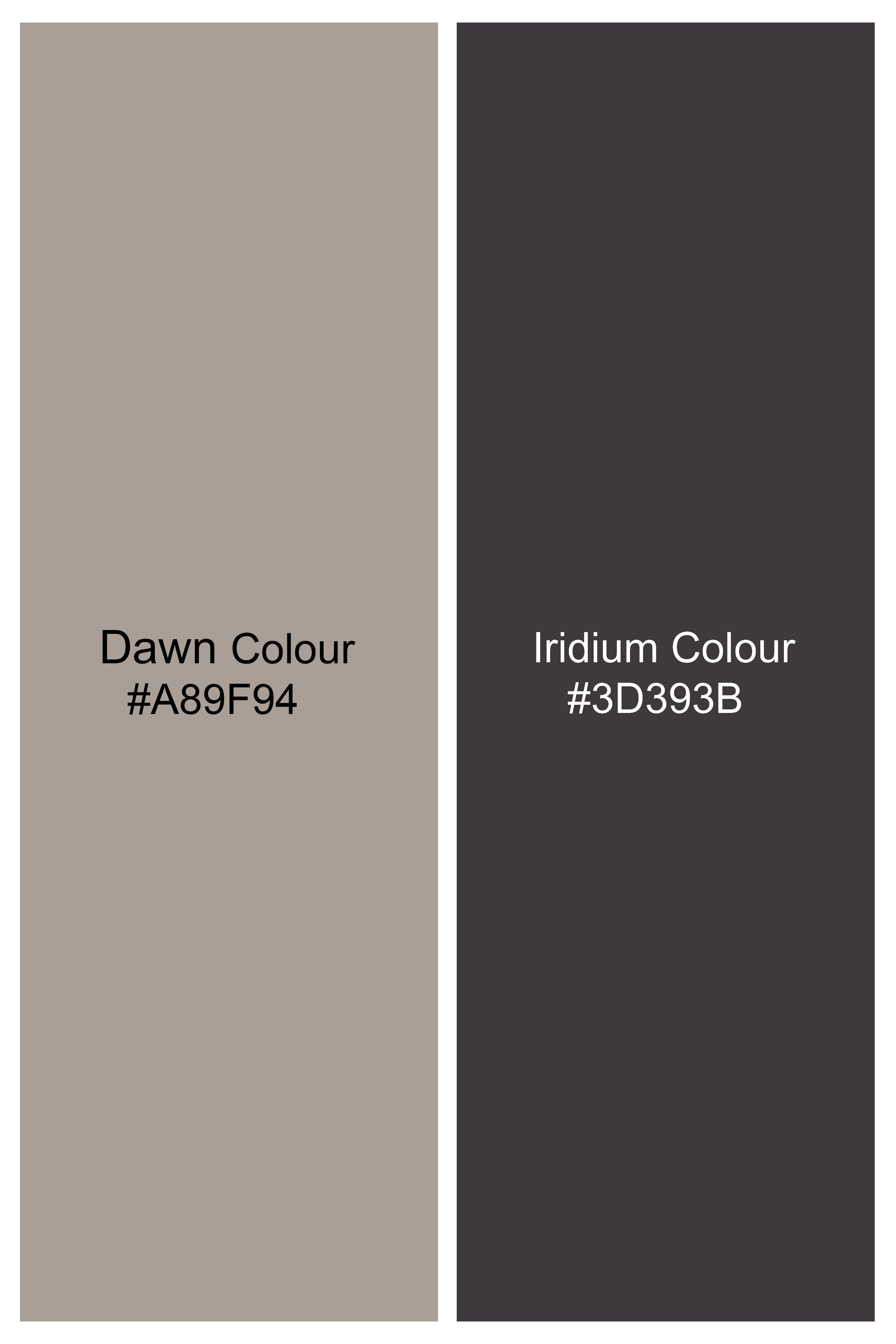 Dawn lridium Brown Stripes Super Soft Premium Cotton Short