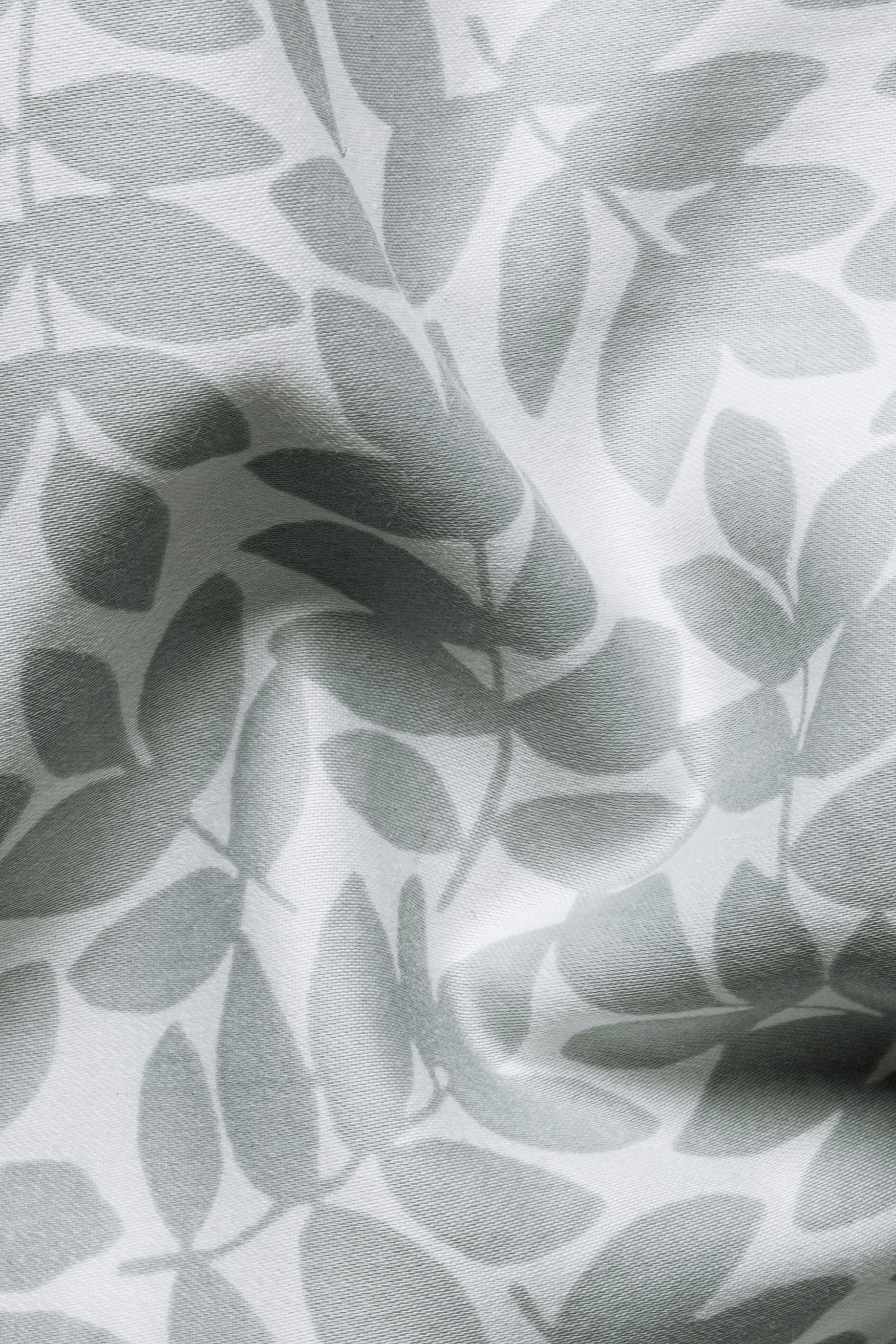 Bright White and Battleship Gray Printed Subtle Sheen Super Soft Premium Cotton Short