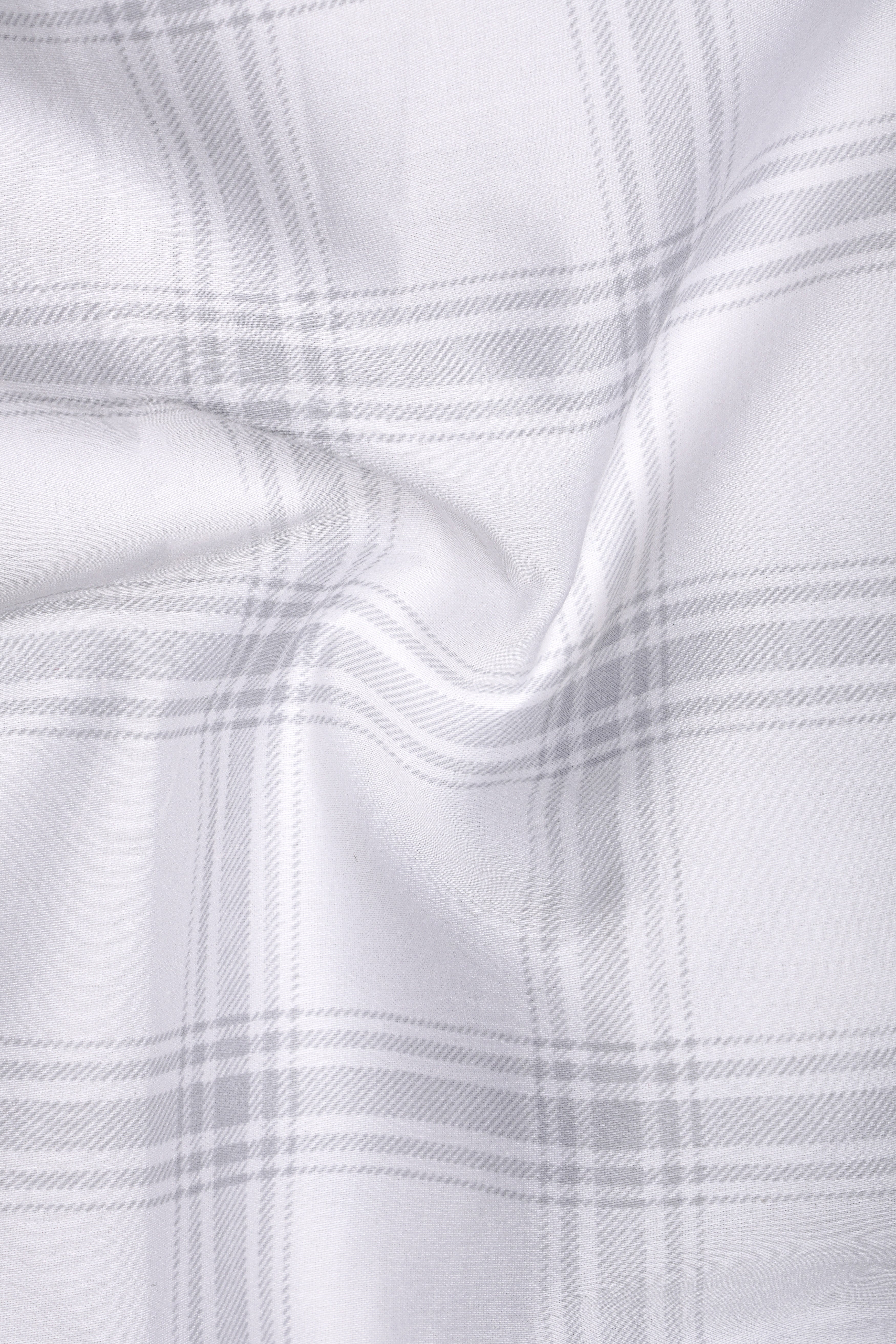 Mercury Gray Plaid Subtle Sheen Super Soft Premium Cotton Shorts