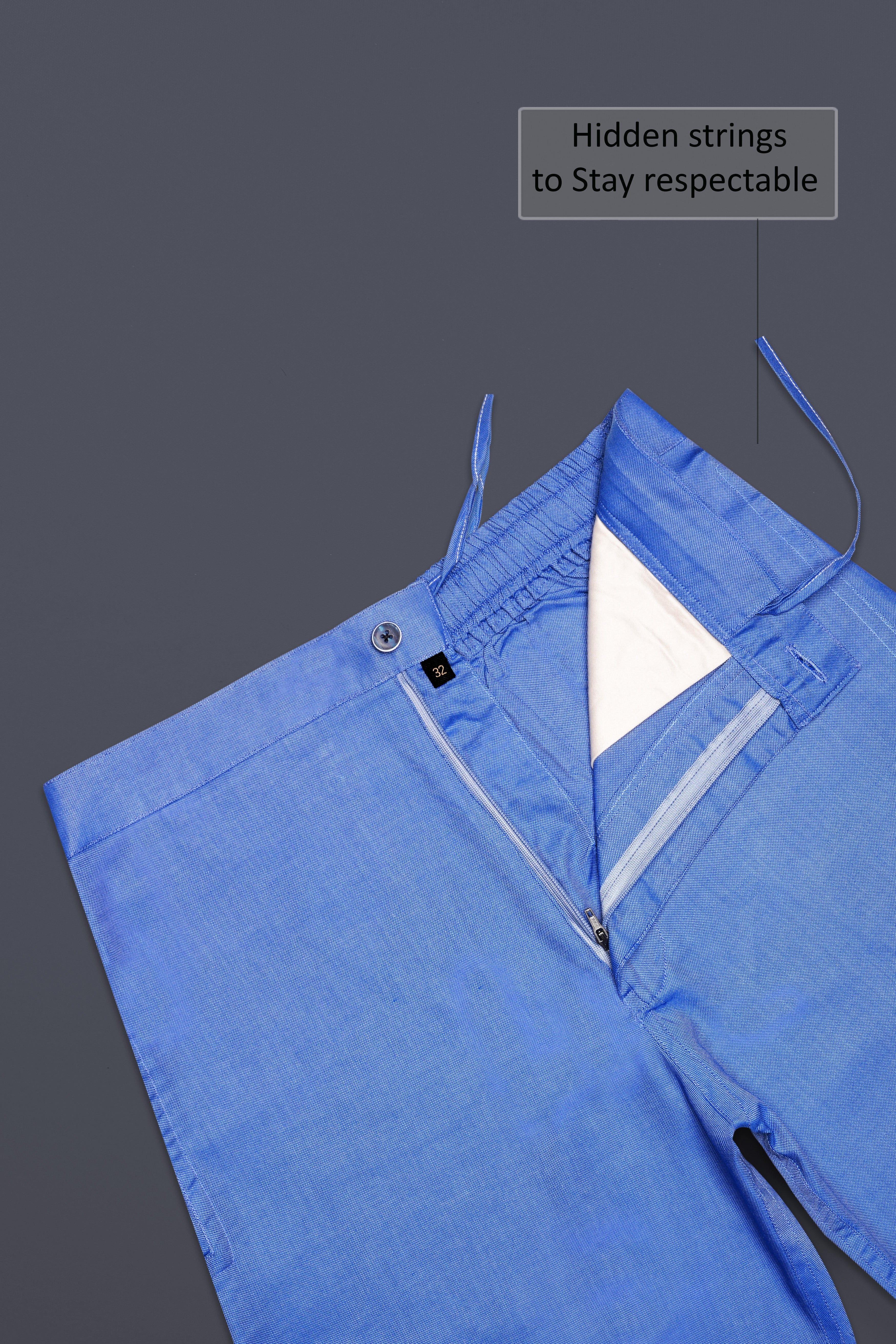 Havelock Blue Solid Oxford Premium Cotton Shorts