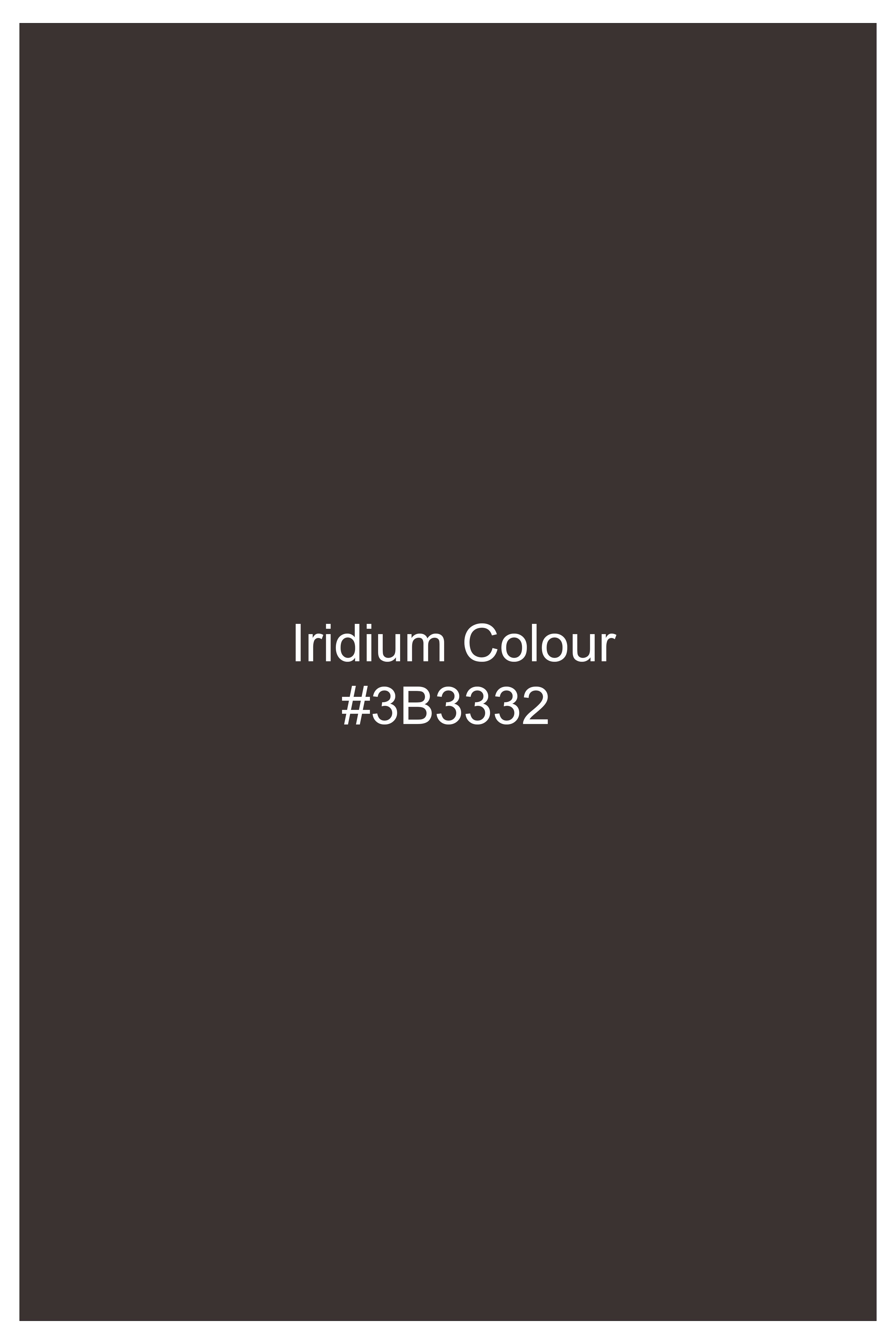 Jacrid-Iridium Gray Jacquard Textured Giza Cotton Shorts