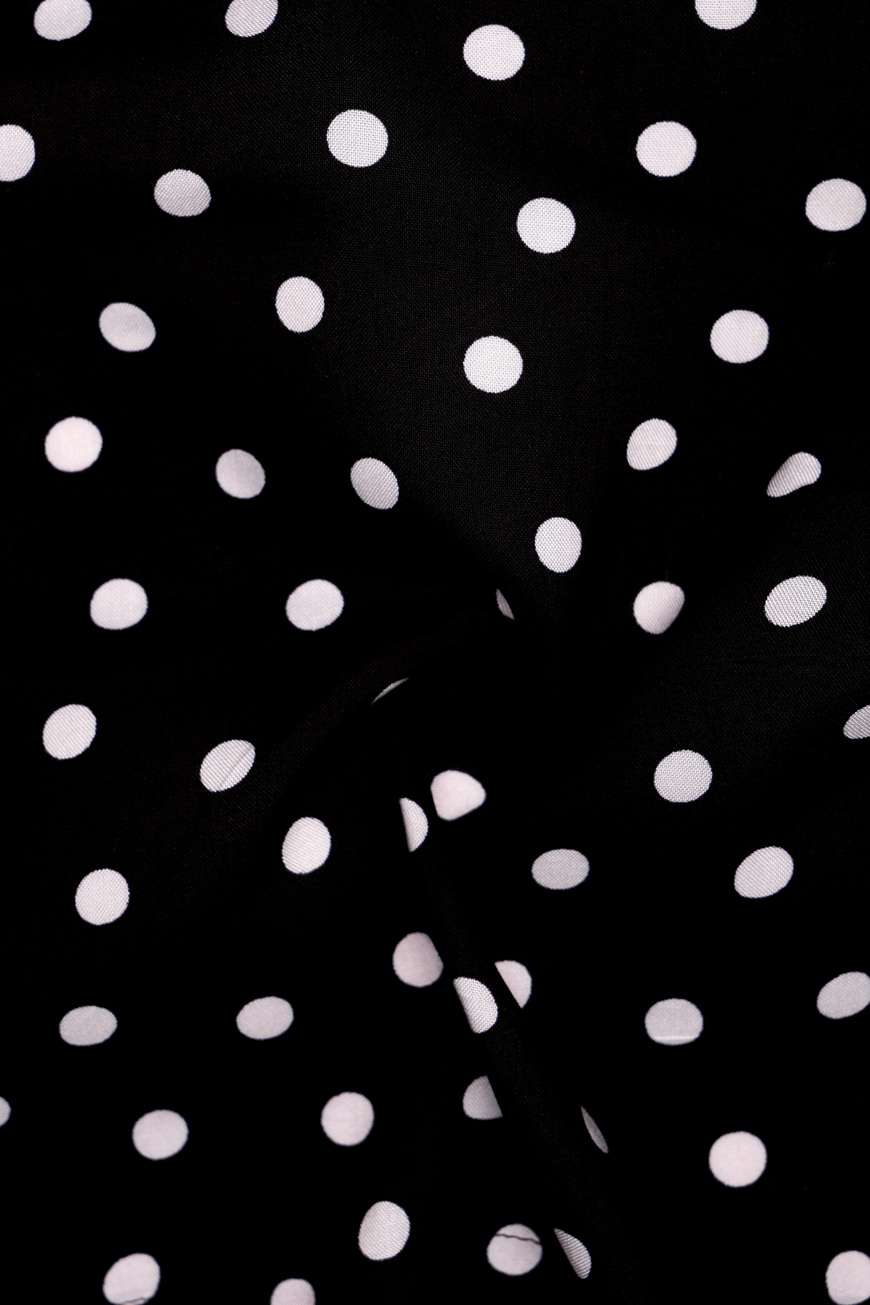Polaris-Jade Black Polka Dotted Printed Super Soft Premium Tencel Shorts