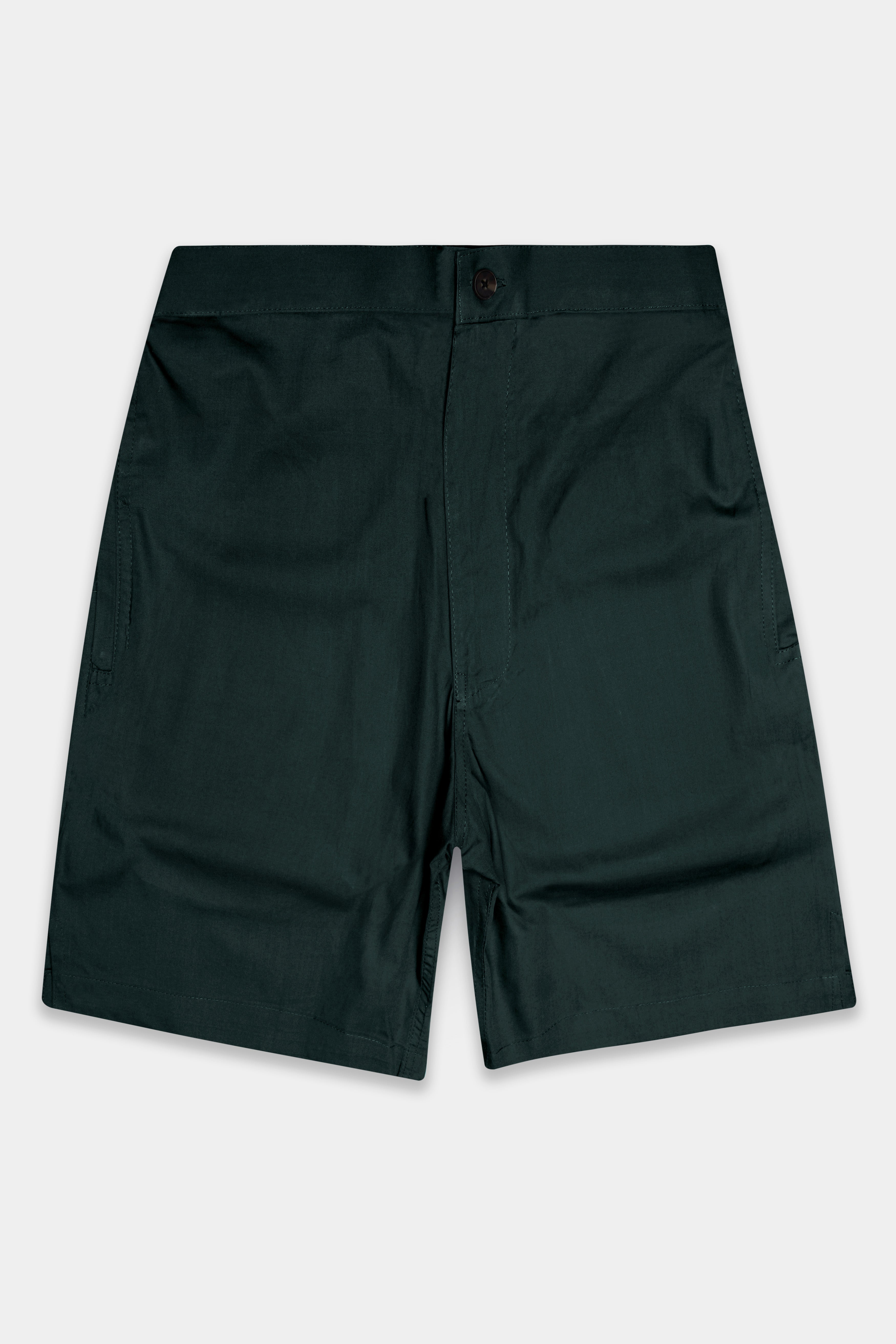 Lirien-Celtic Green Solid Premium Cotton Shorts