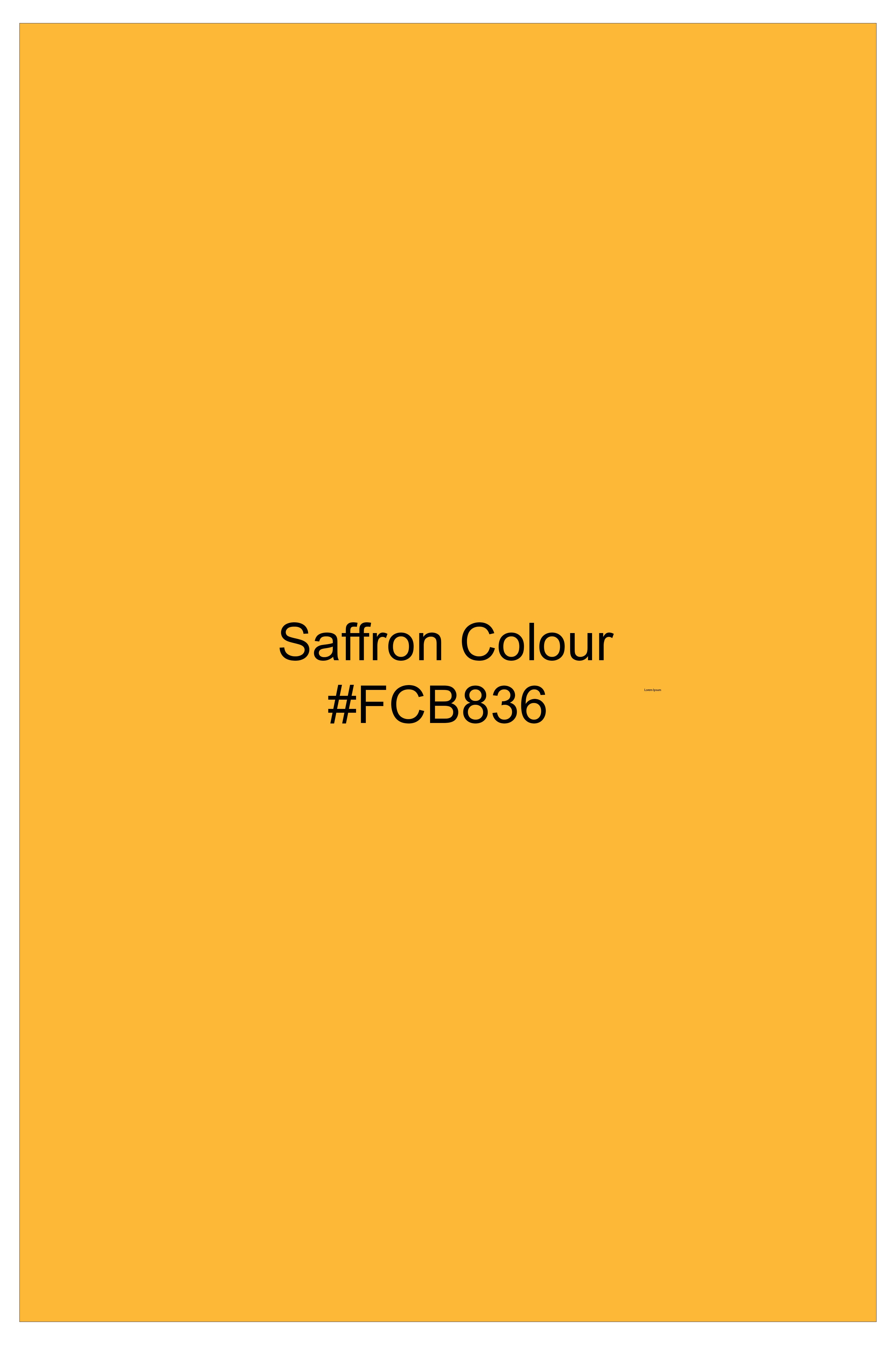 Fiero-Saffron Yellow Printed Subtle Sheen Super Soft Premium Cotton Shorts