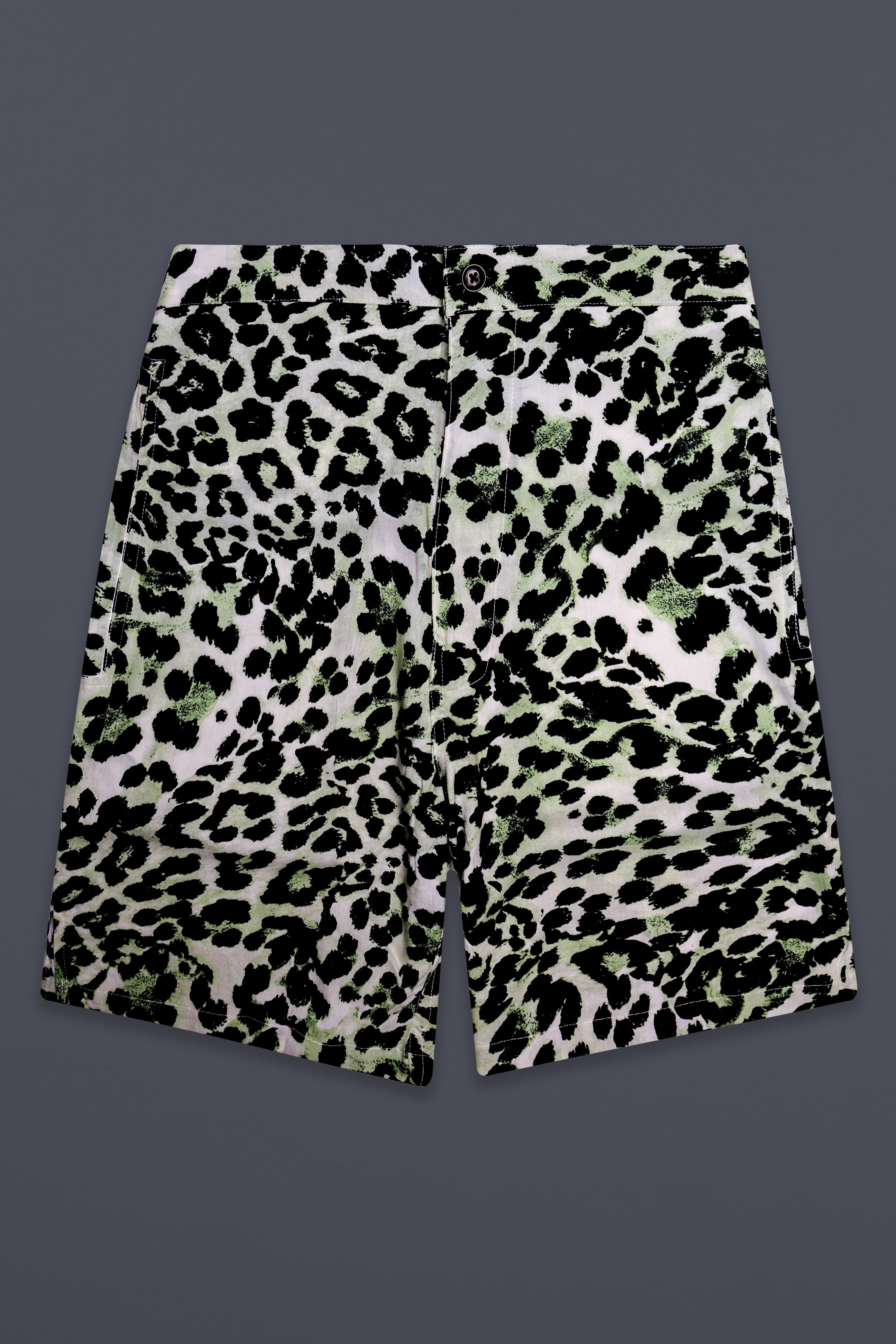 Mosaic-Willow Grove And Jade Black Cheetah Printed Super Soft Premium Tencel Shorts