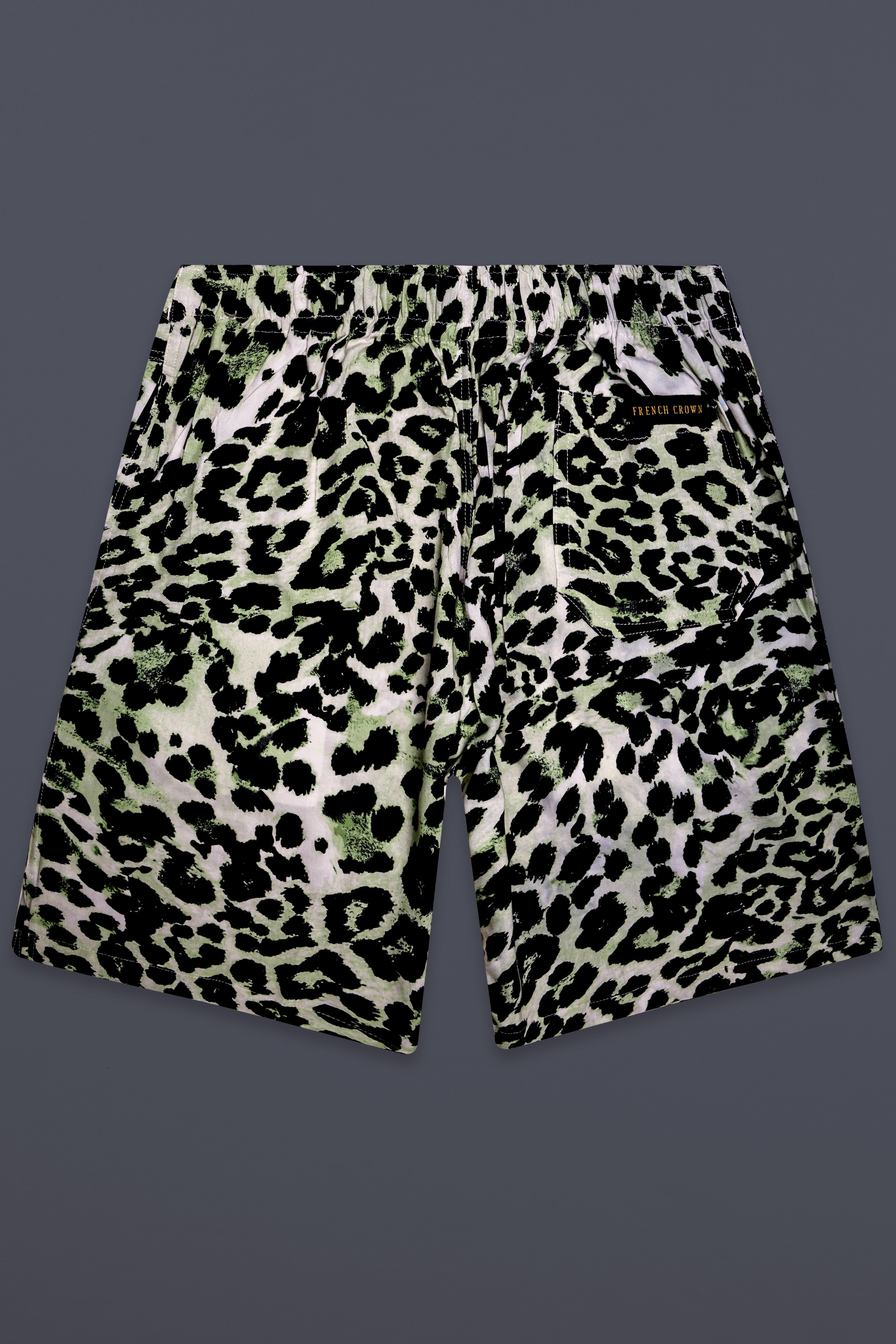 Mosaic-Willow Grove And Jade Black Cheetah Printed Super Soft Premium Tencel Shorts