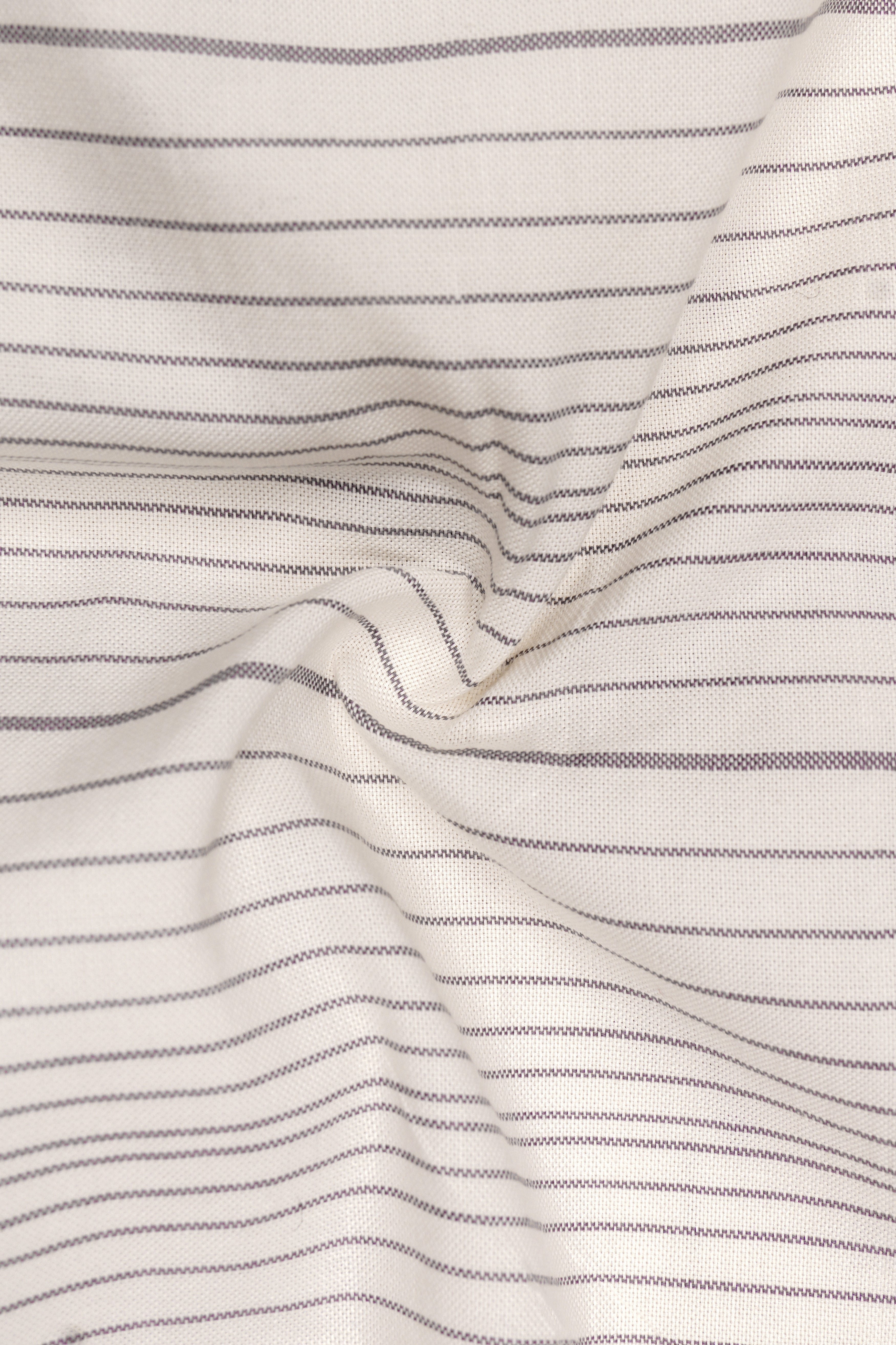 Oriel-Bizarre Cream Striped Oxford Premium Cotton Shorts