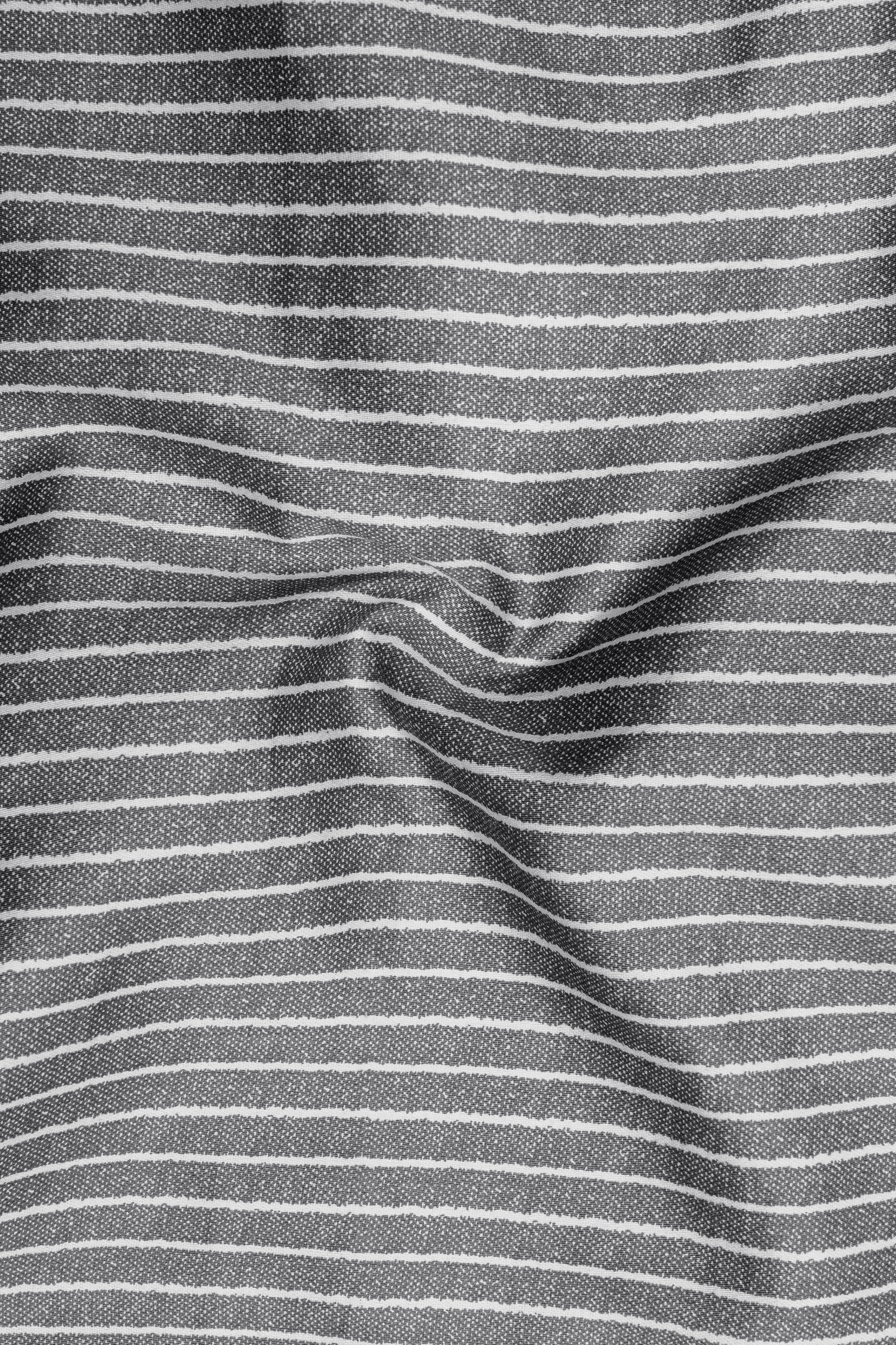Zintra-Ironside Gray horizontal striped Subtle Sheen Super Soft Premium Cotton Shorts