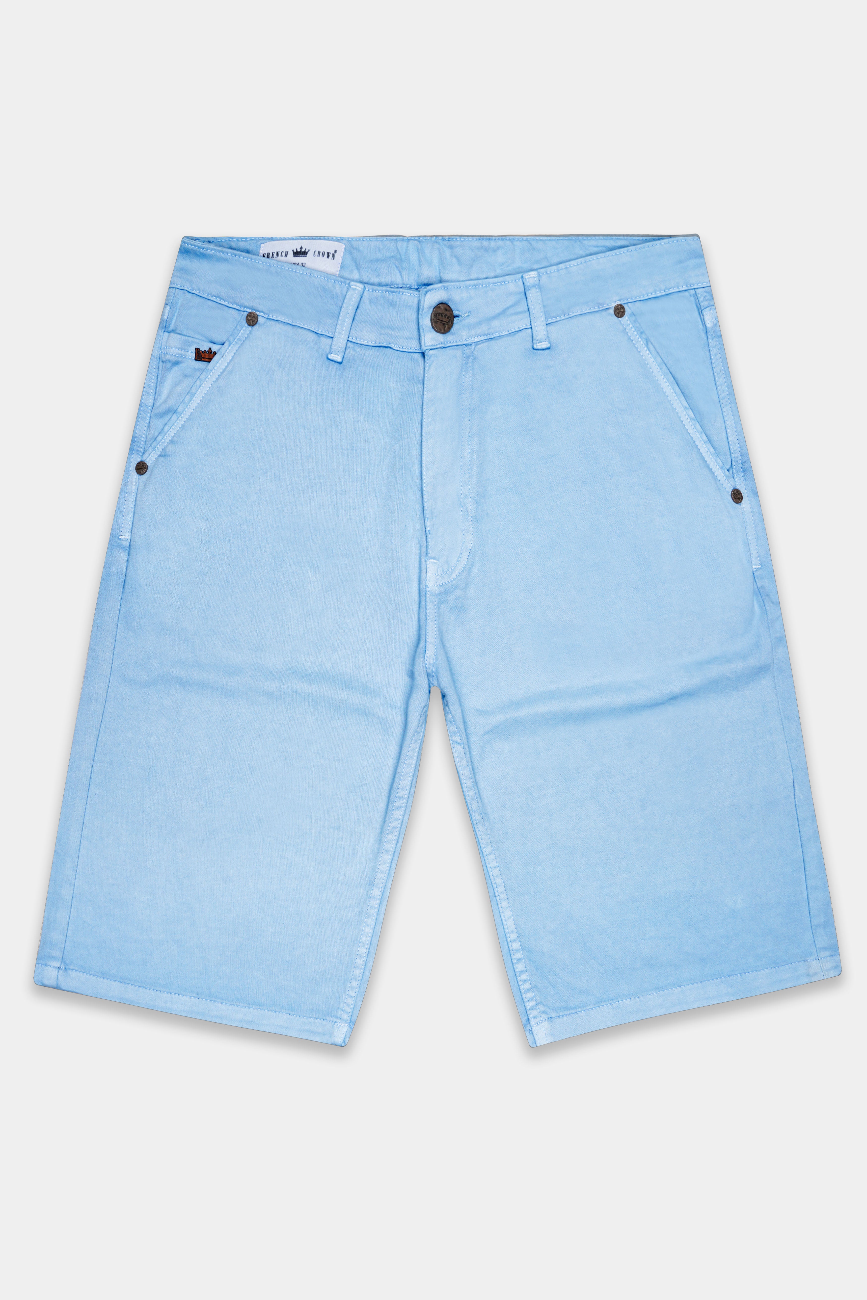 Tropical Blue Clean Look Denim Short