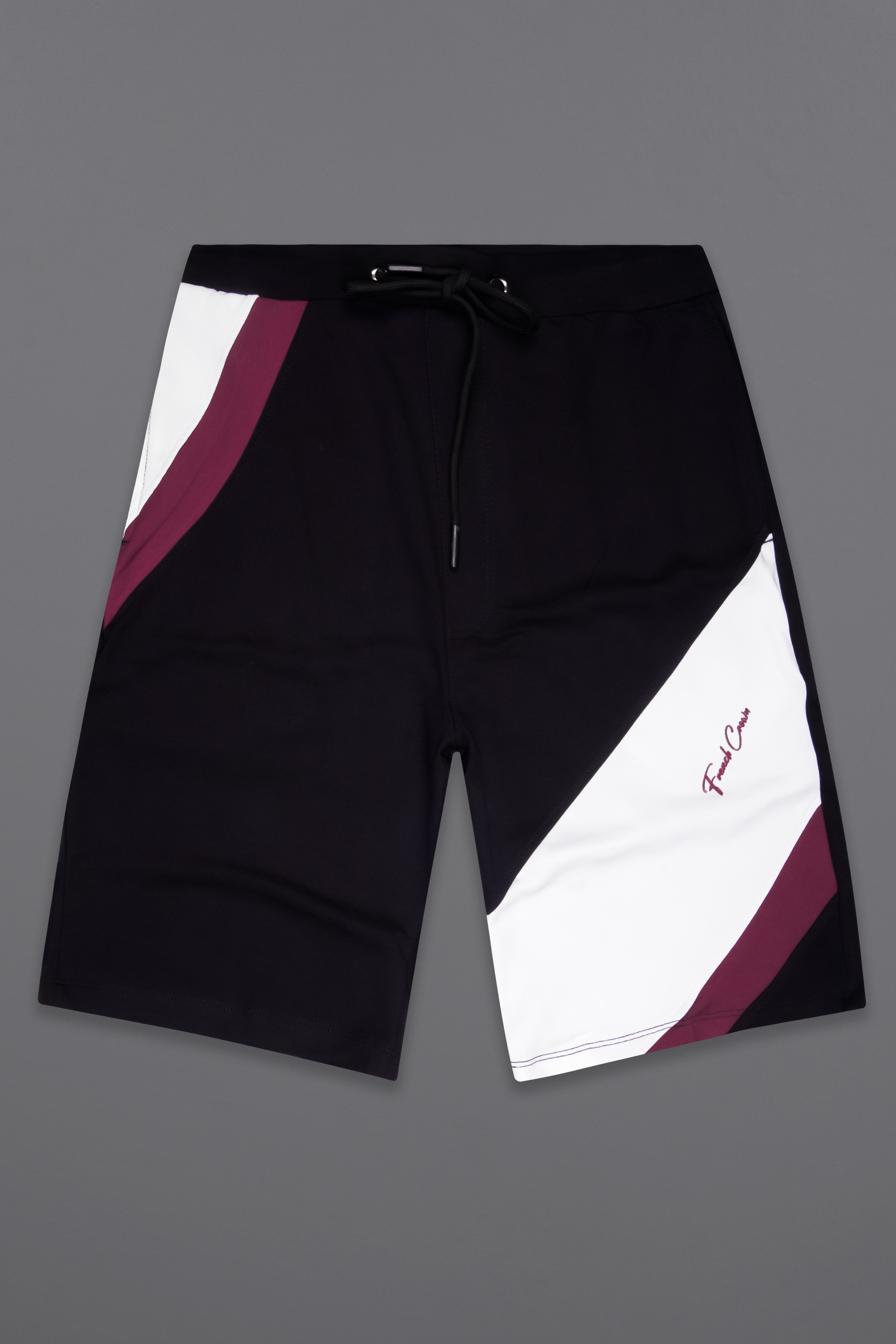 Jade Black And Tamarind Maroon Super Soft Premium Cotton Short