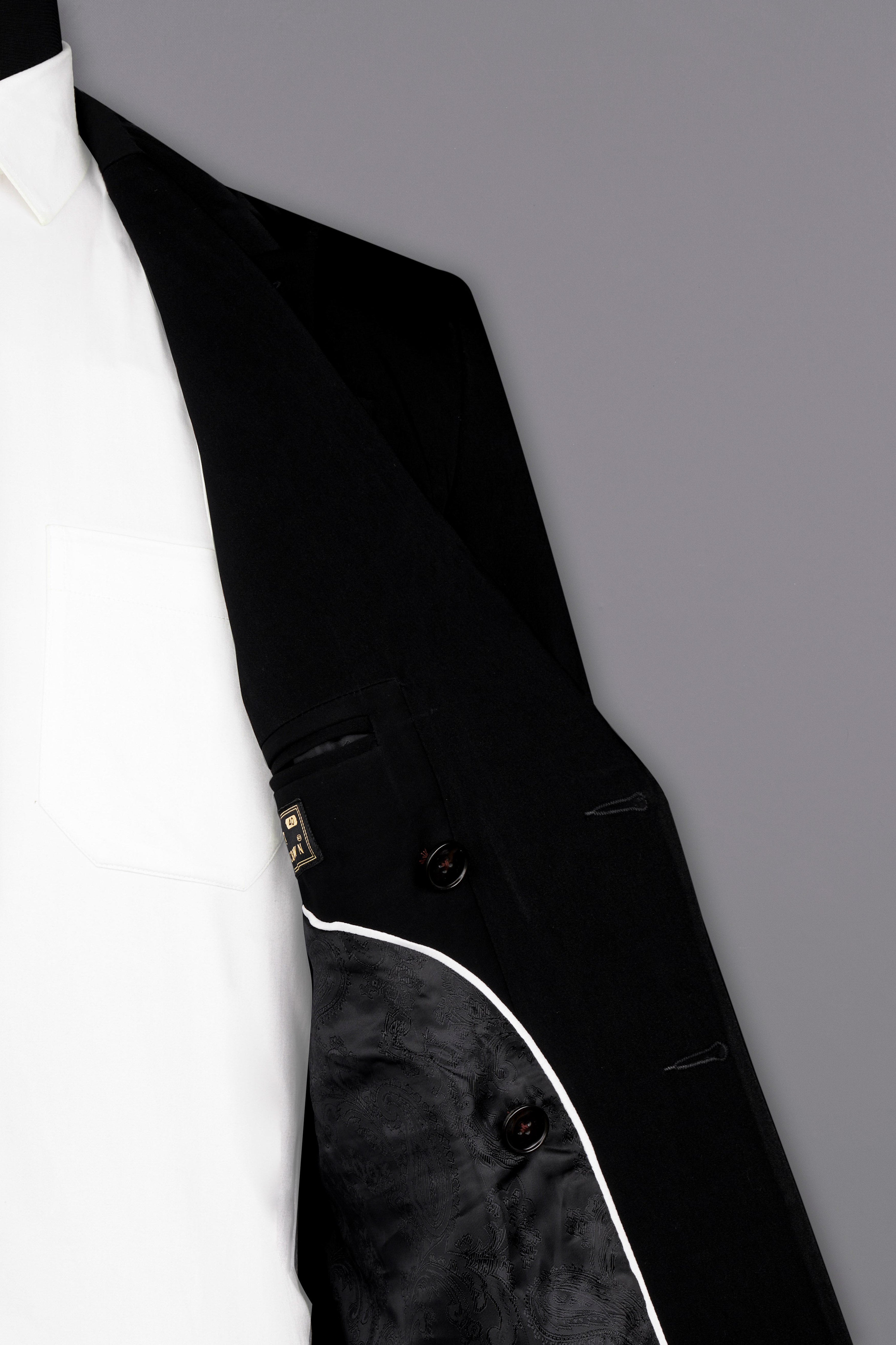 Korean Black (The Best Black We Have) 4-Way Stretch Double Breasted Suit