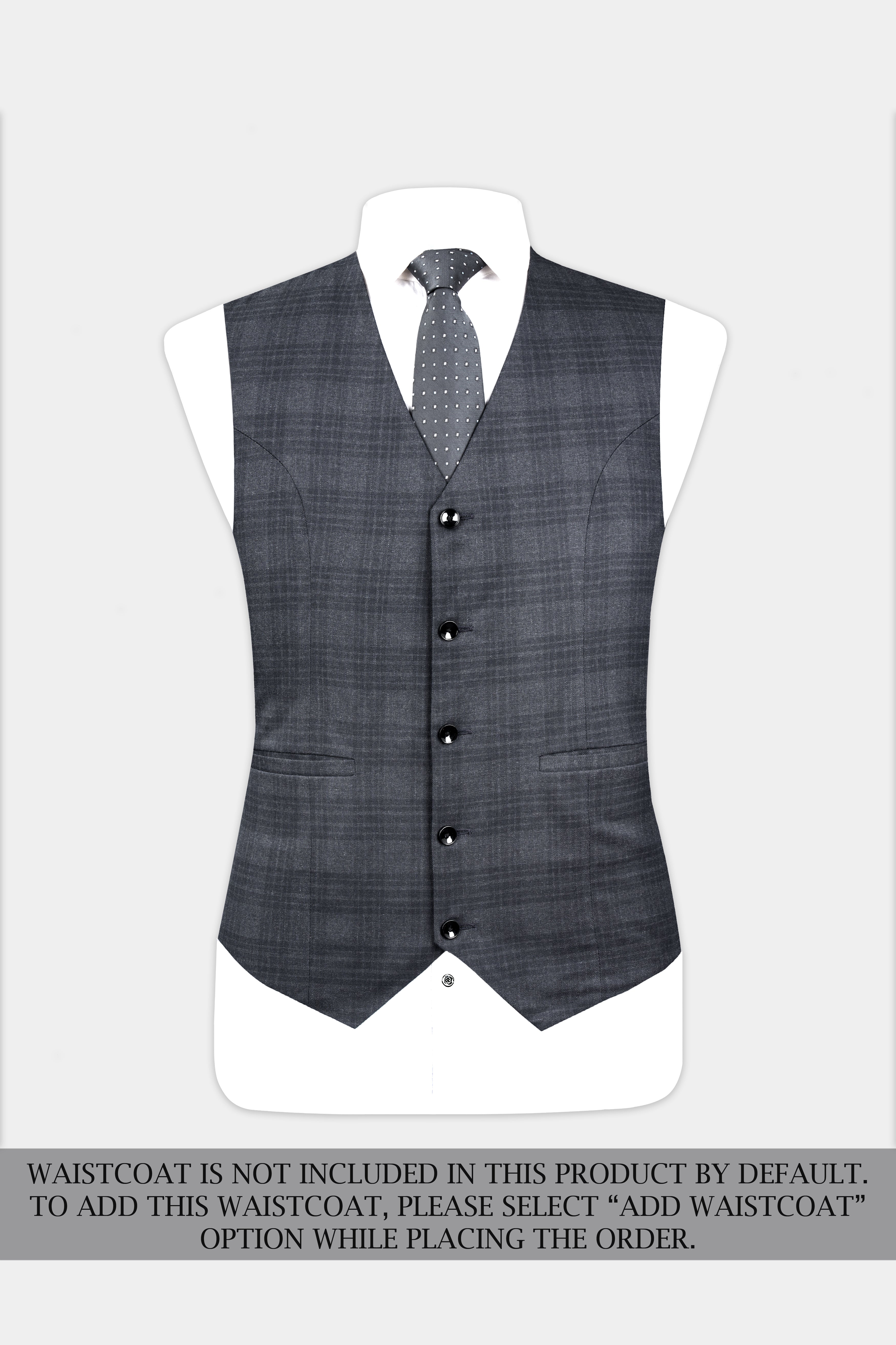 Tuna Gray Plaid Single-Breasted Suit