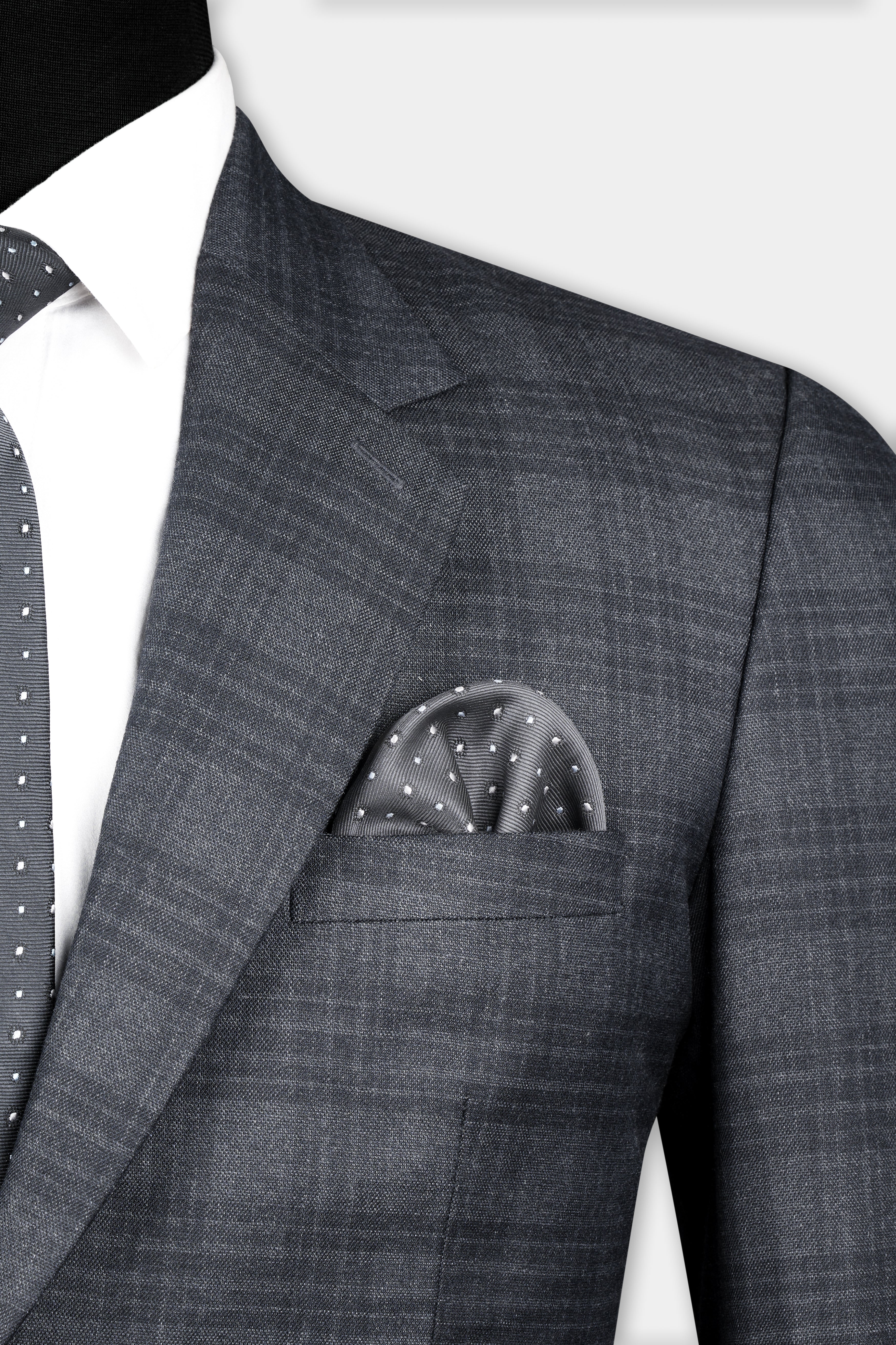 Tuna Gray Plaid Single-Breasted Suit