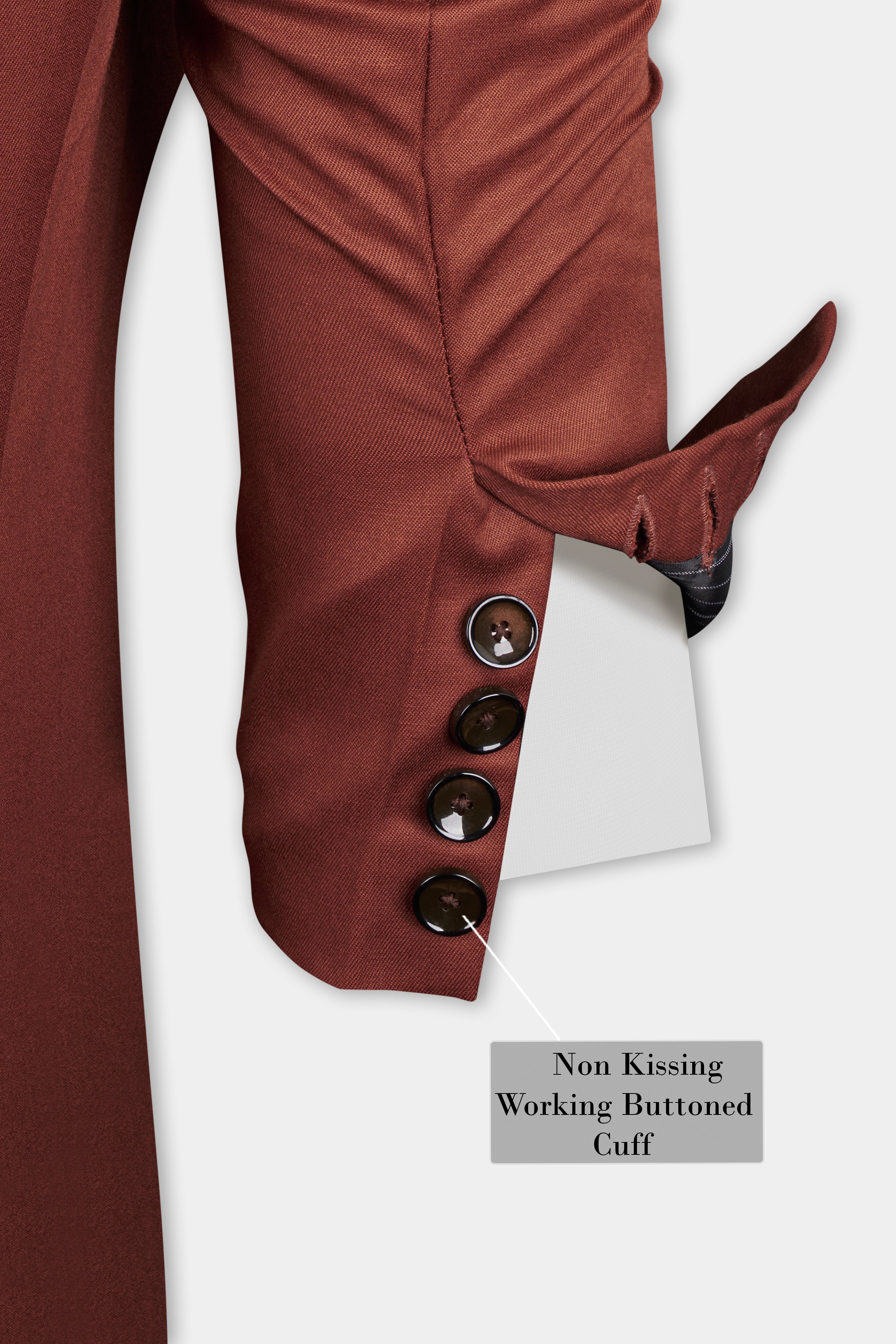 Ironstone Red Stretchable Double-Breasted traveler Suit