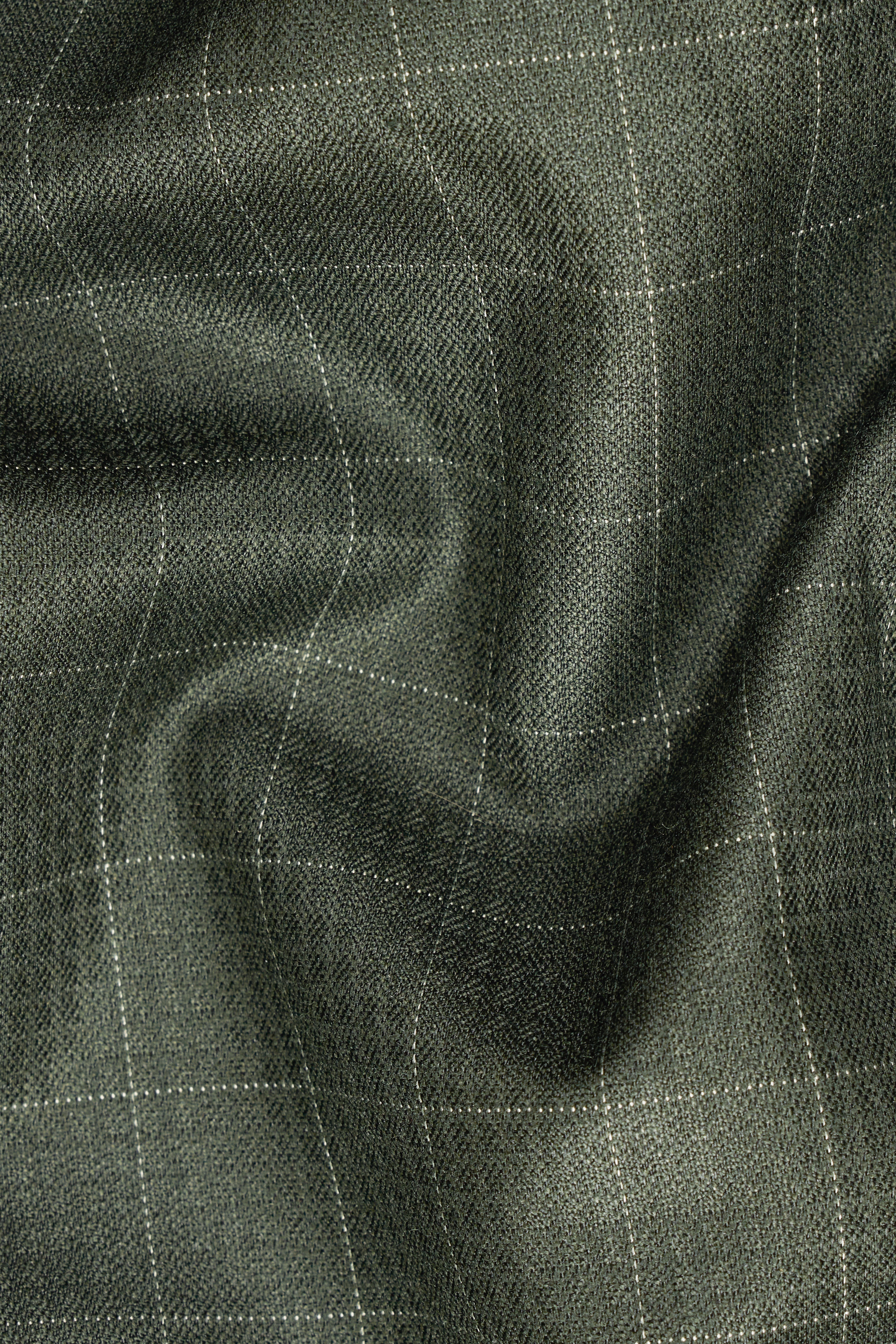 Dune Dark Green Subtle Checkered Double Breasted Suit