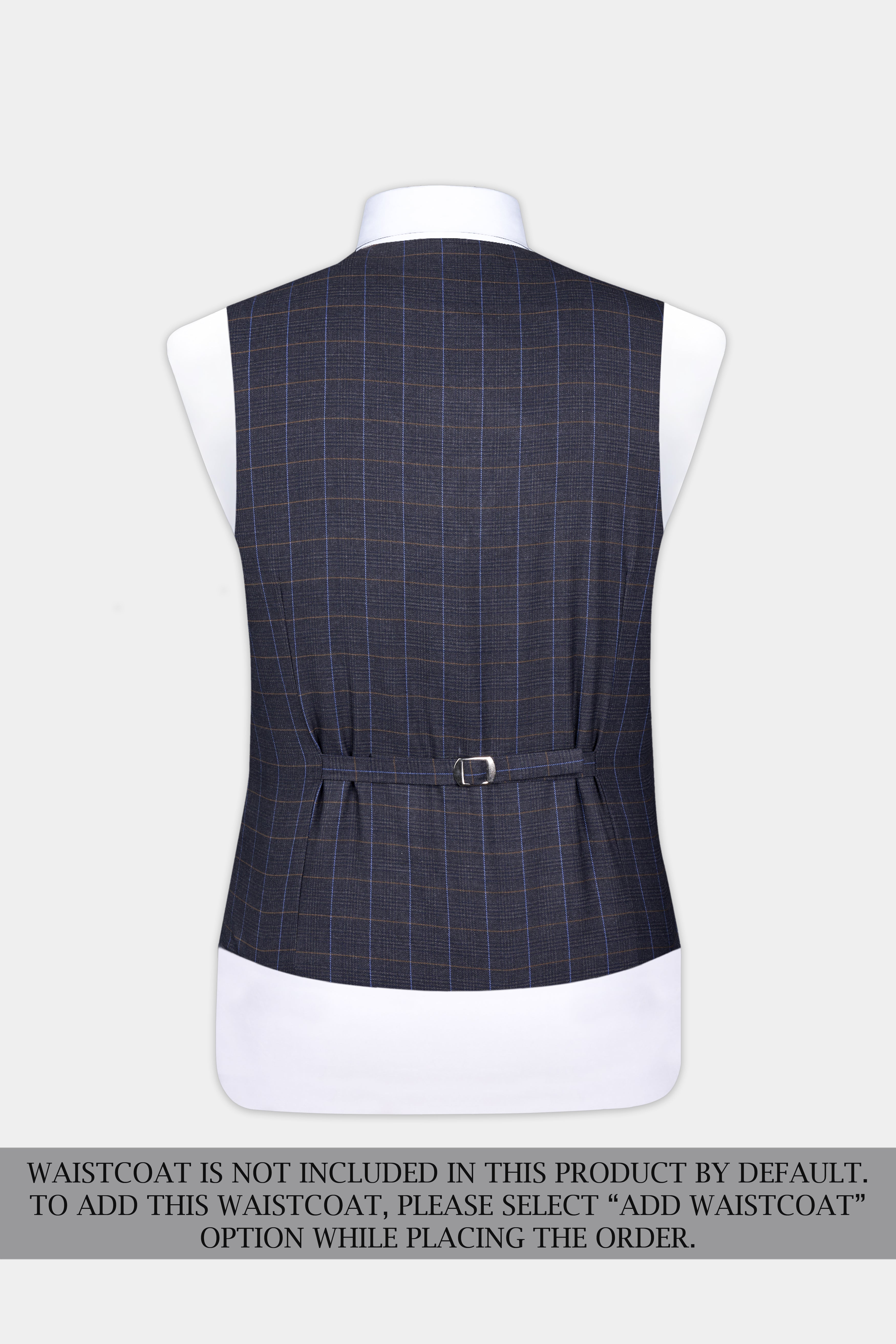 Iridium Dark Gray Windowpane Double Breaste Suit