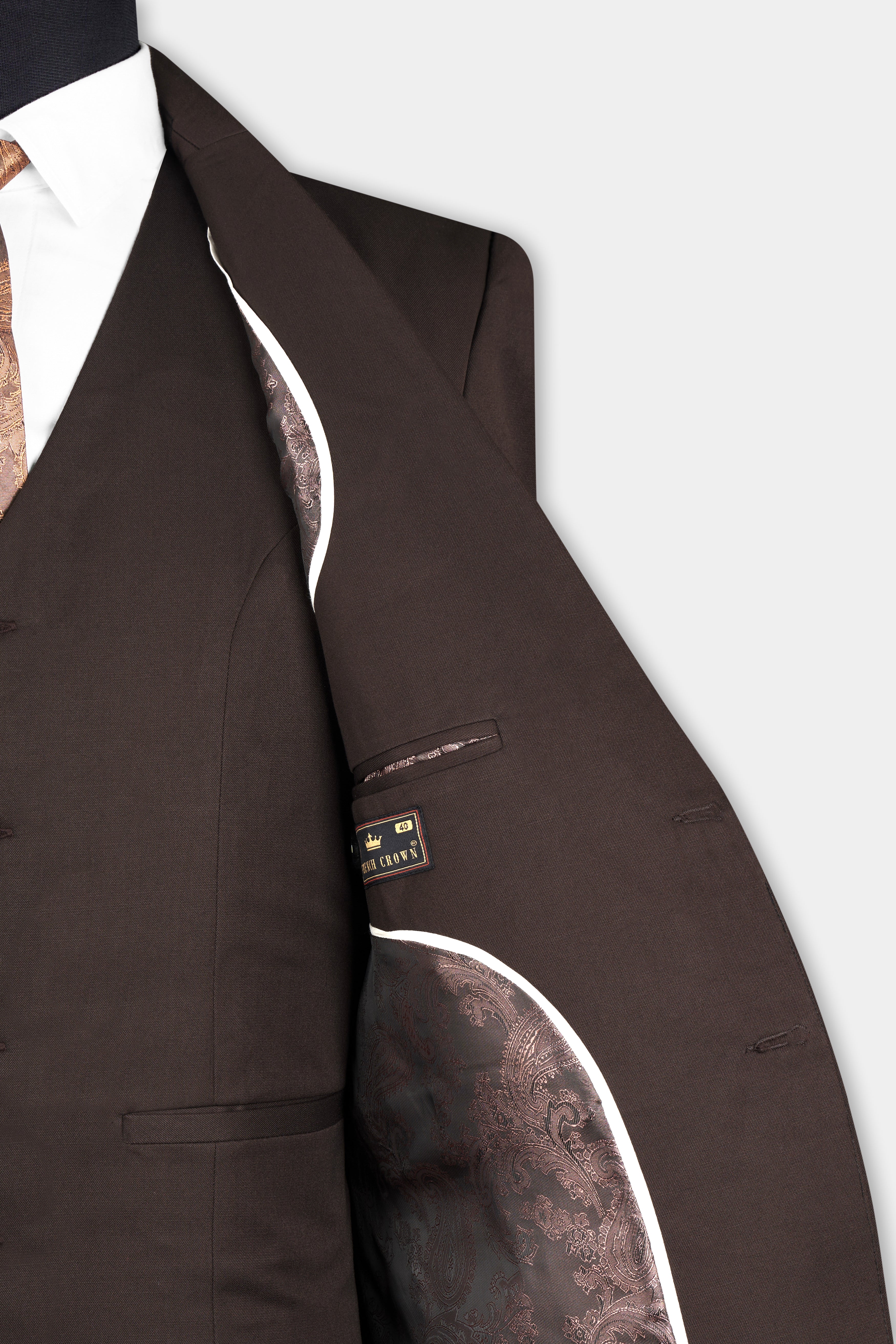 Woody Dark Brown Single Breasted Suit