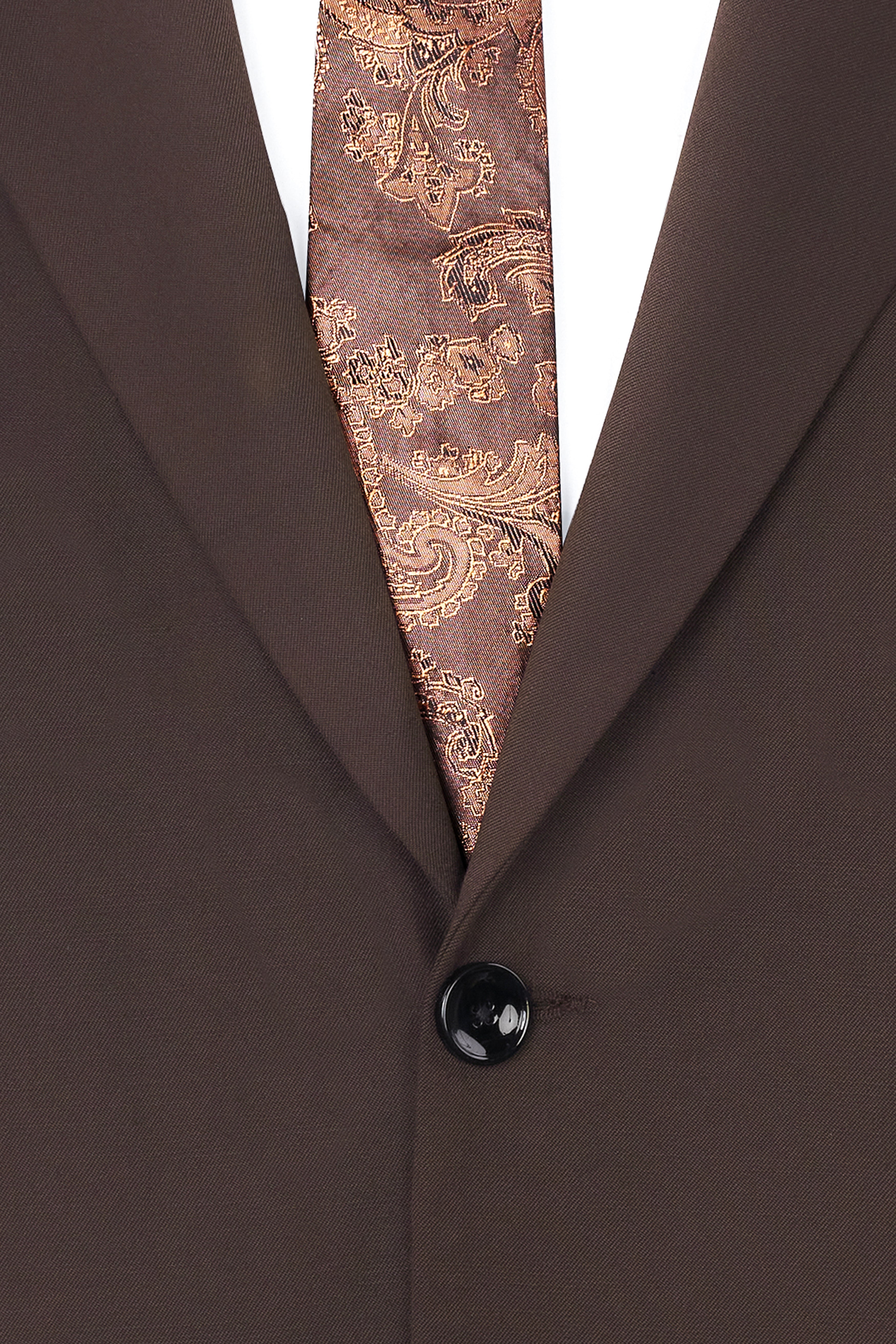 Woody Dark Brown Single Breasted Suit